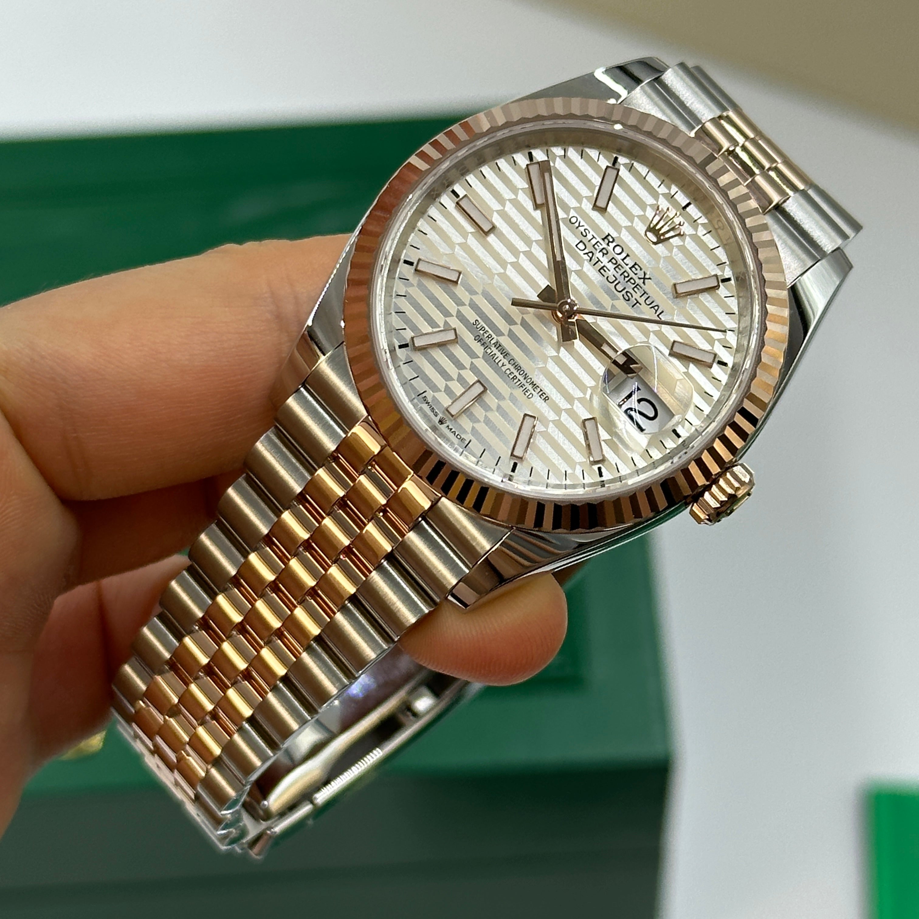 Rolex Datejust 36 126231 Silver Index Fluted Jubilee 2024