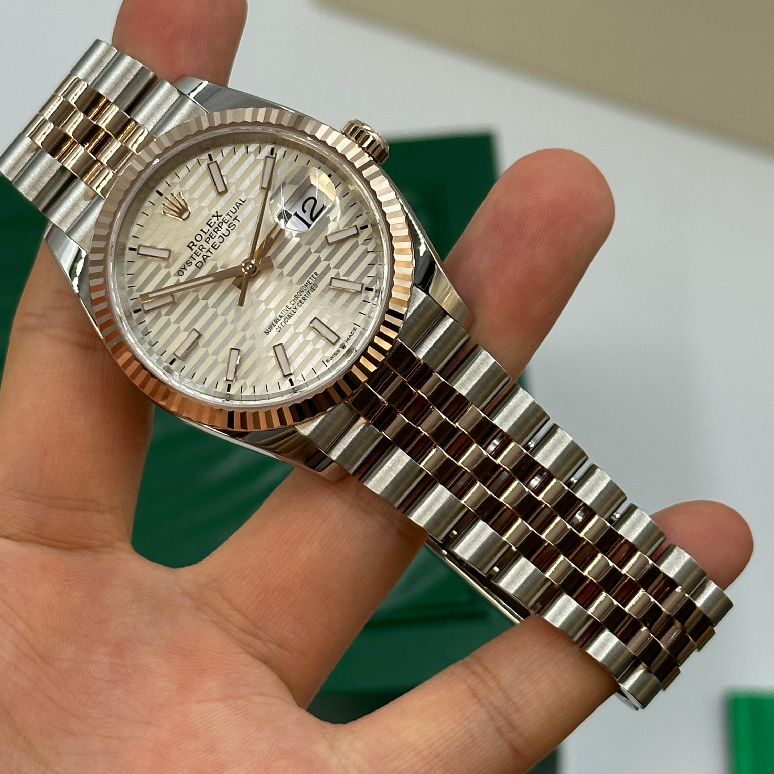 Rolex Datejust 36 126231 Silver Index Fluted Jubilee 2024