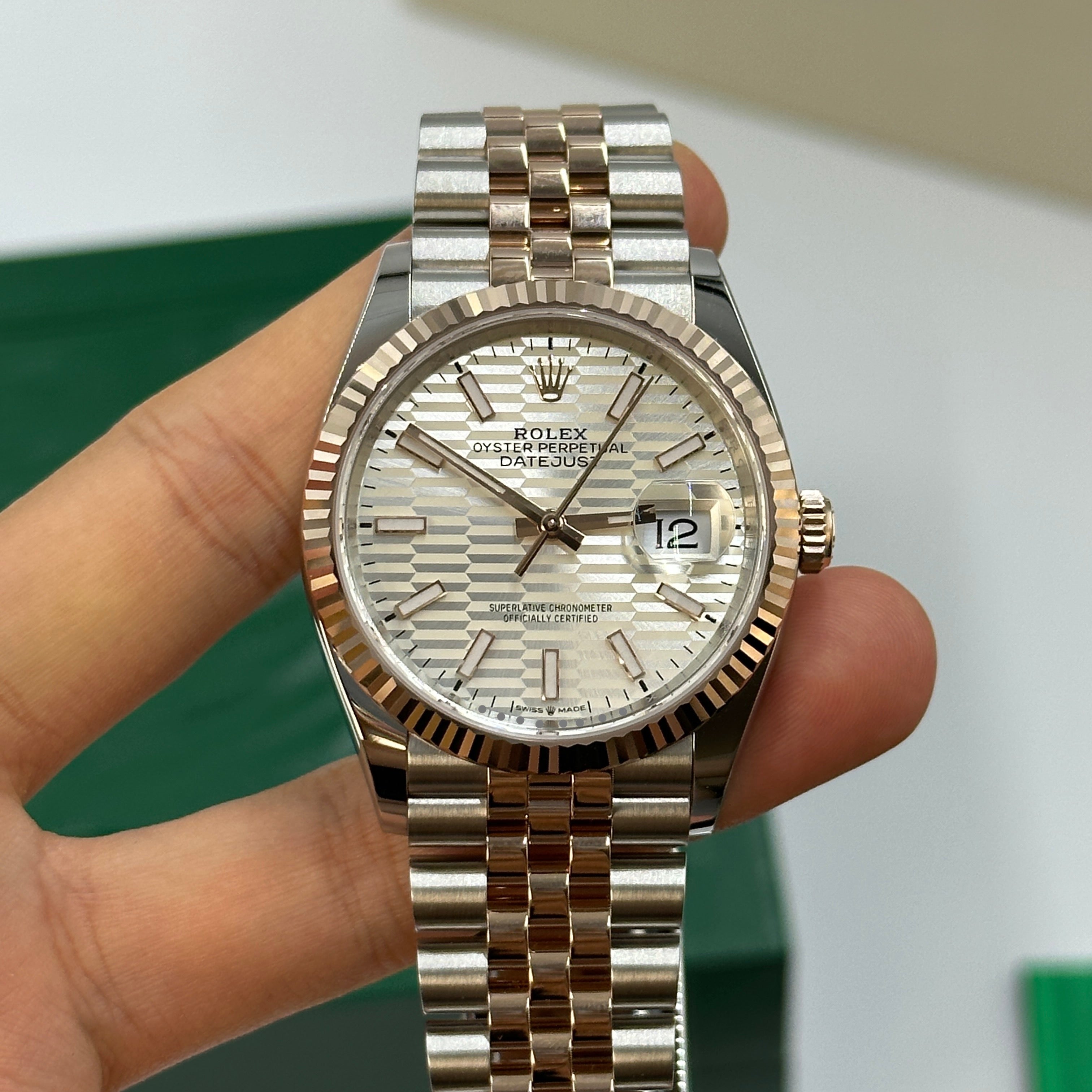 Rolex Datejust 36 126231 Silver Index Fluted Jubilee 2024