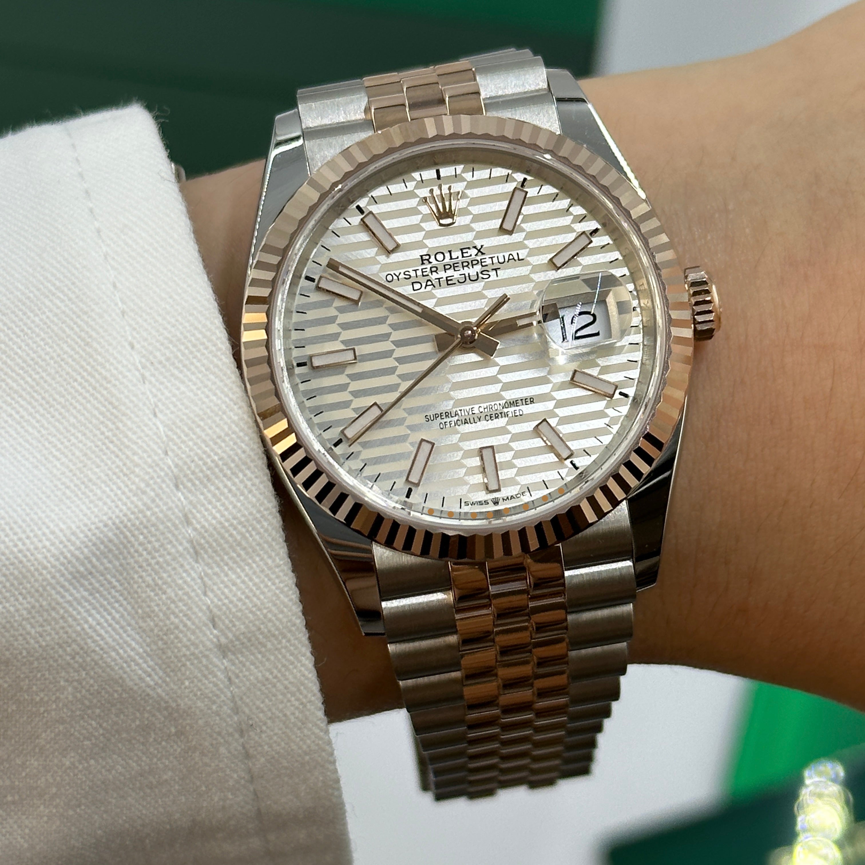 Rolex Datejust 36 126231 Silver Index Fluted Jubilee 2024