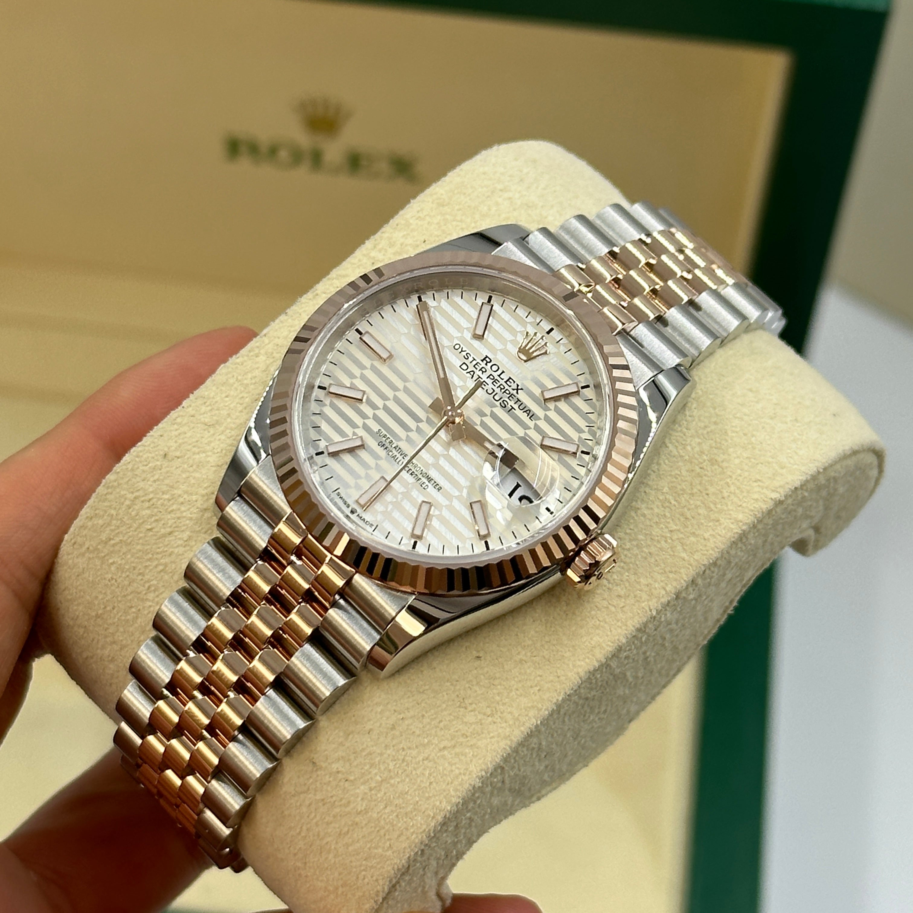Rolex Datejust 36 126231 Silver Index Fluted Jubilee 2024