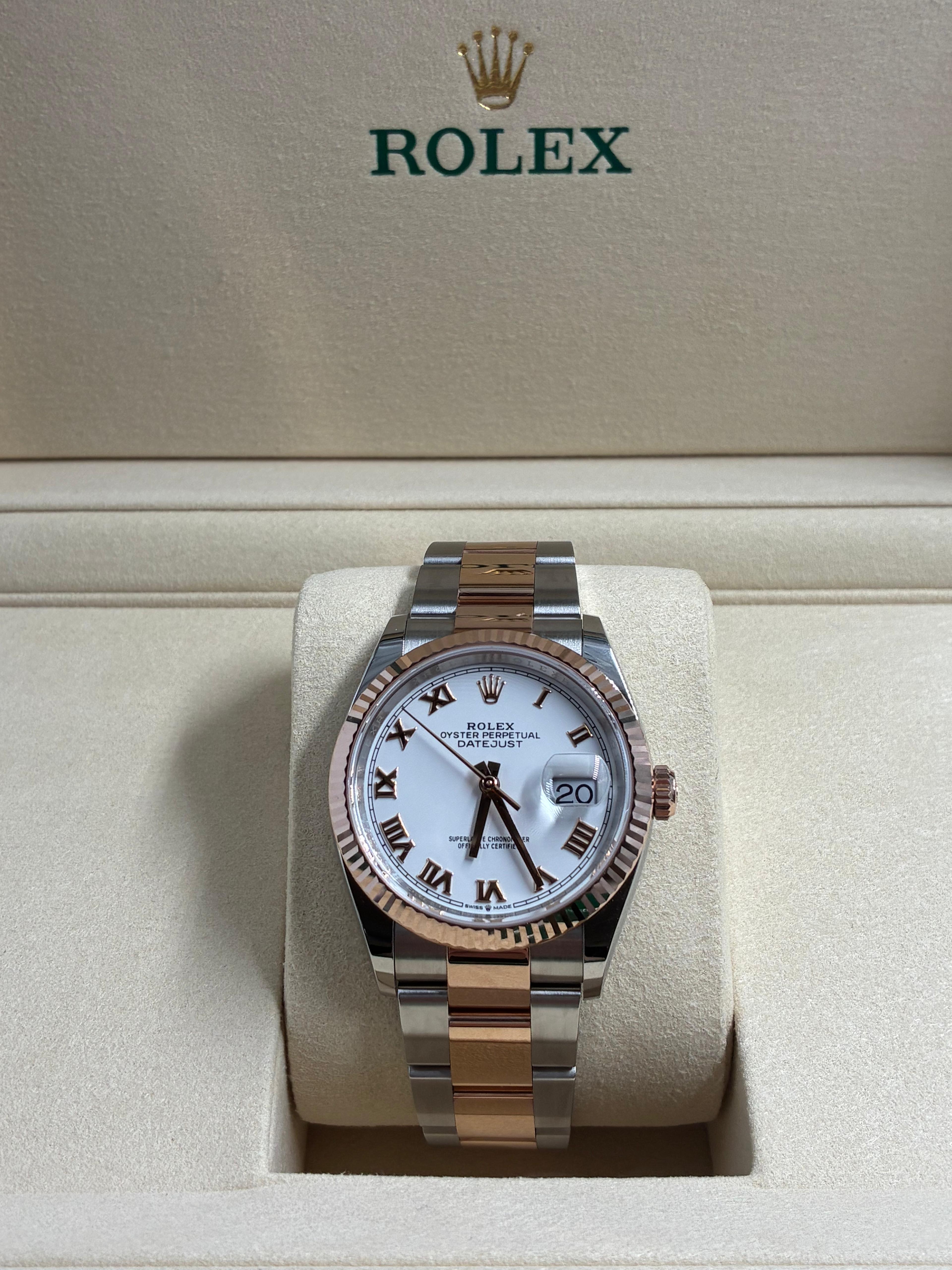 Rolex Datejust 36 126231 White Roman Oyster 2025