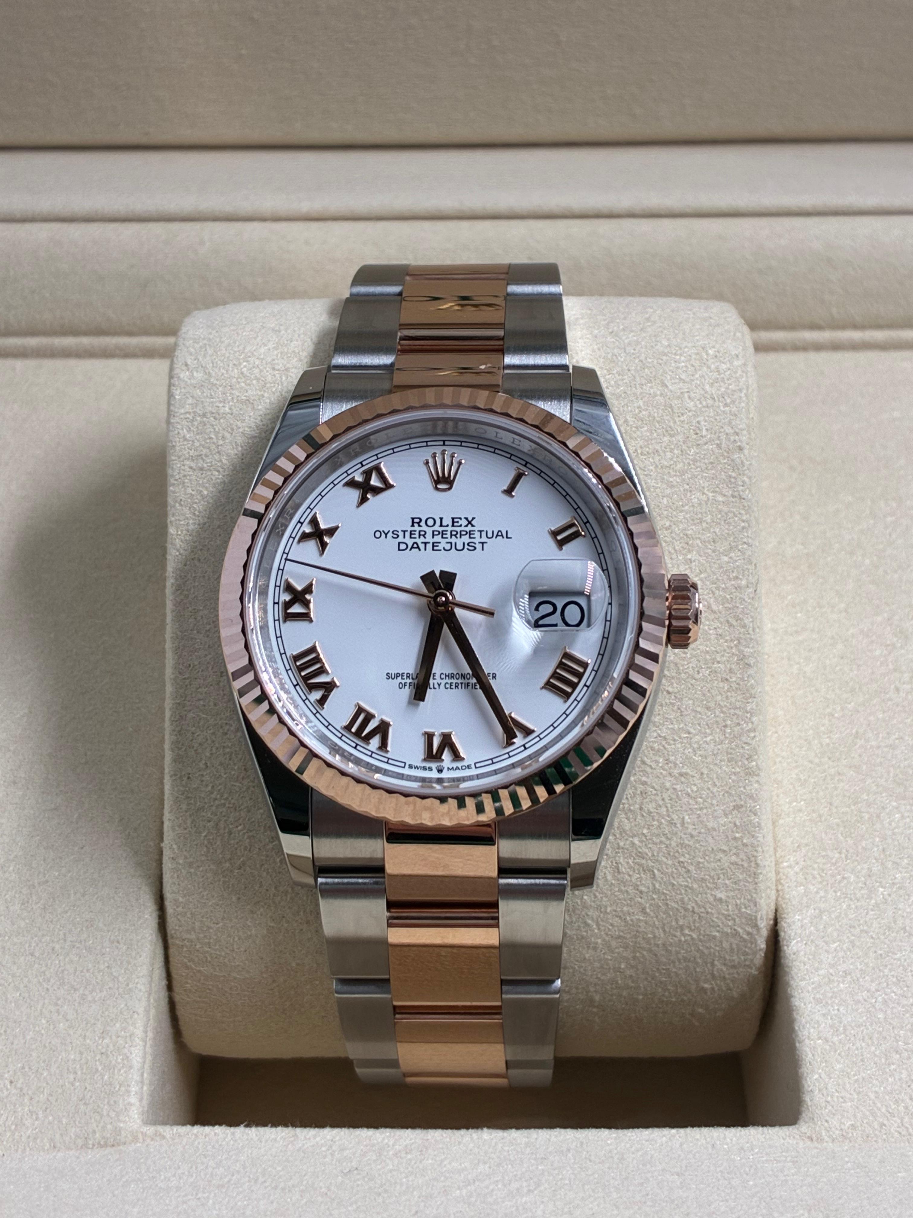 Rolex Datejust 36 126231 White Roman Oyster 2026