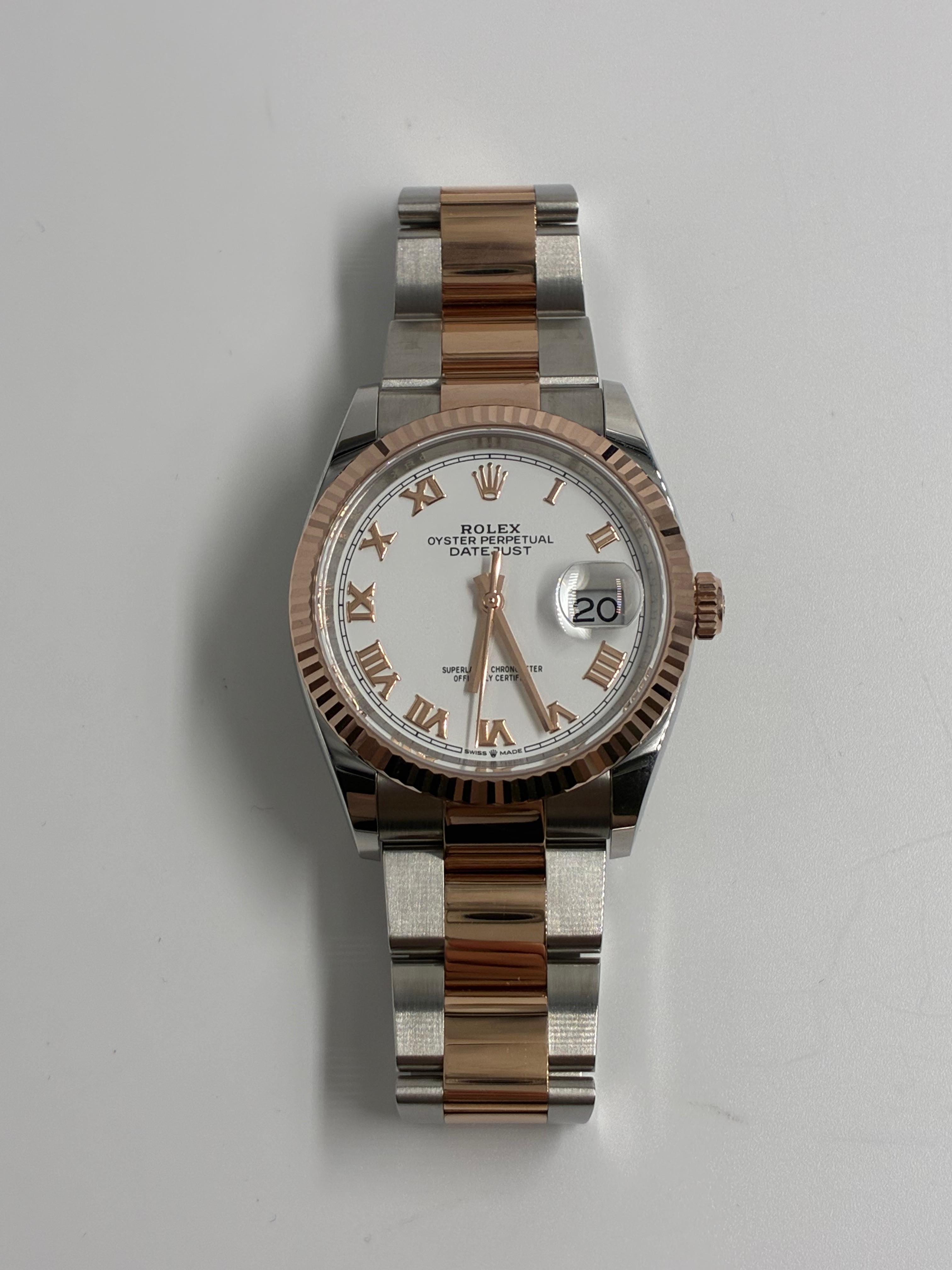 Rolex Datejust 36 126231 White Roman Oyster 2026