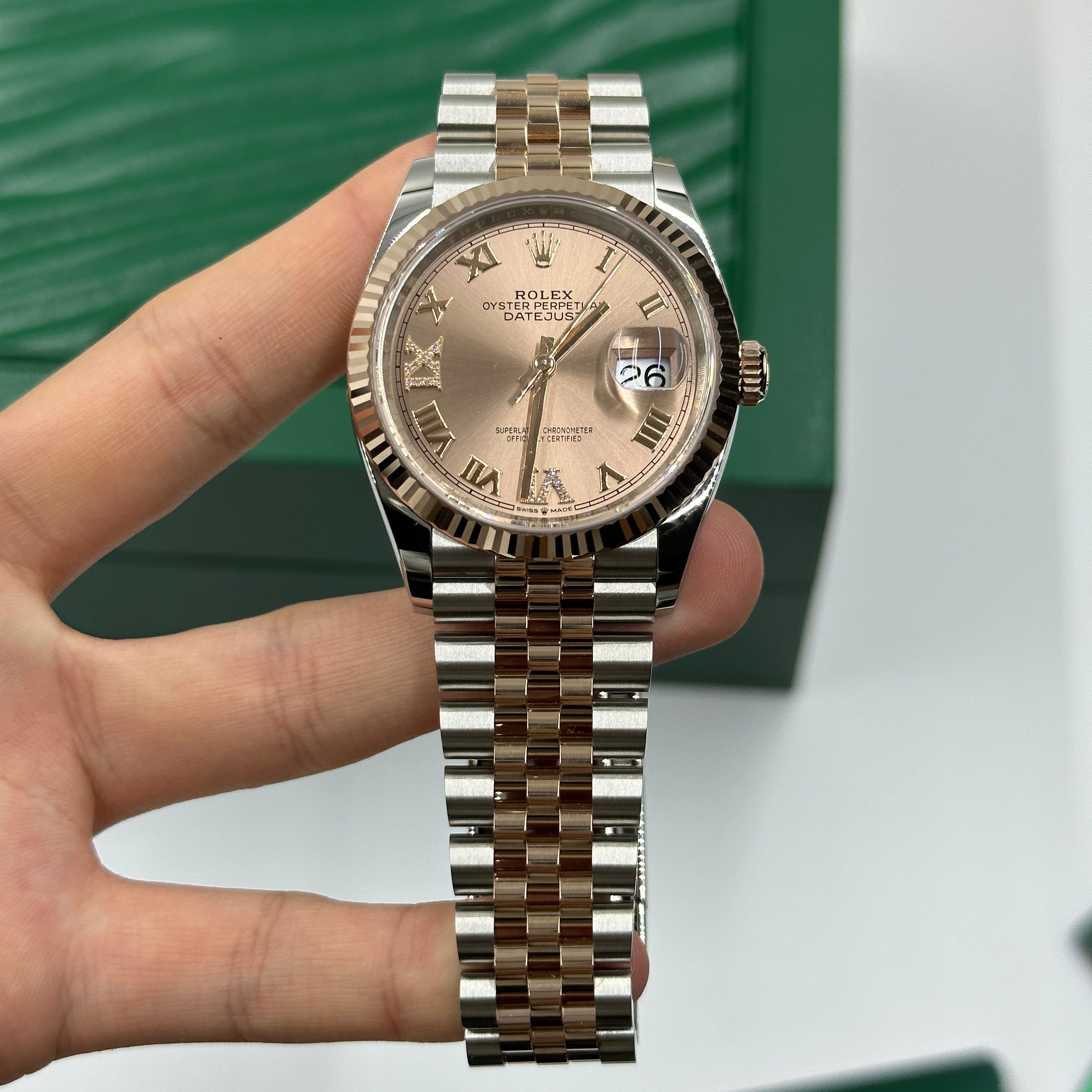 Rolex Datejust 36 126231 Pink VIIX  Roman Jubilee 2025