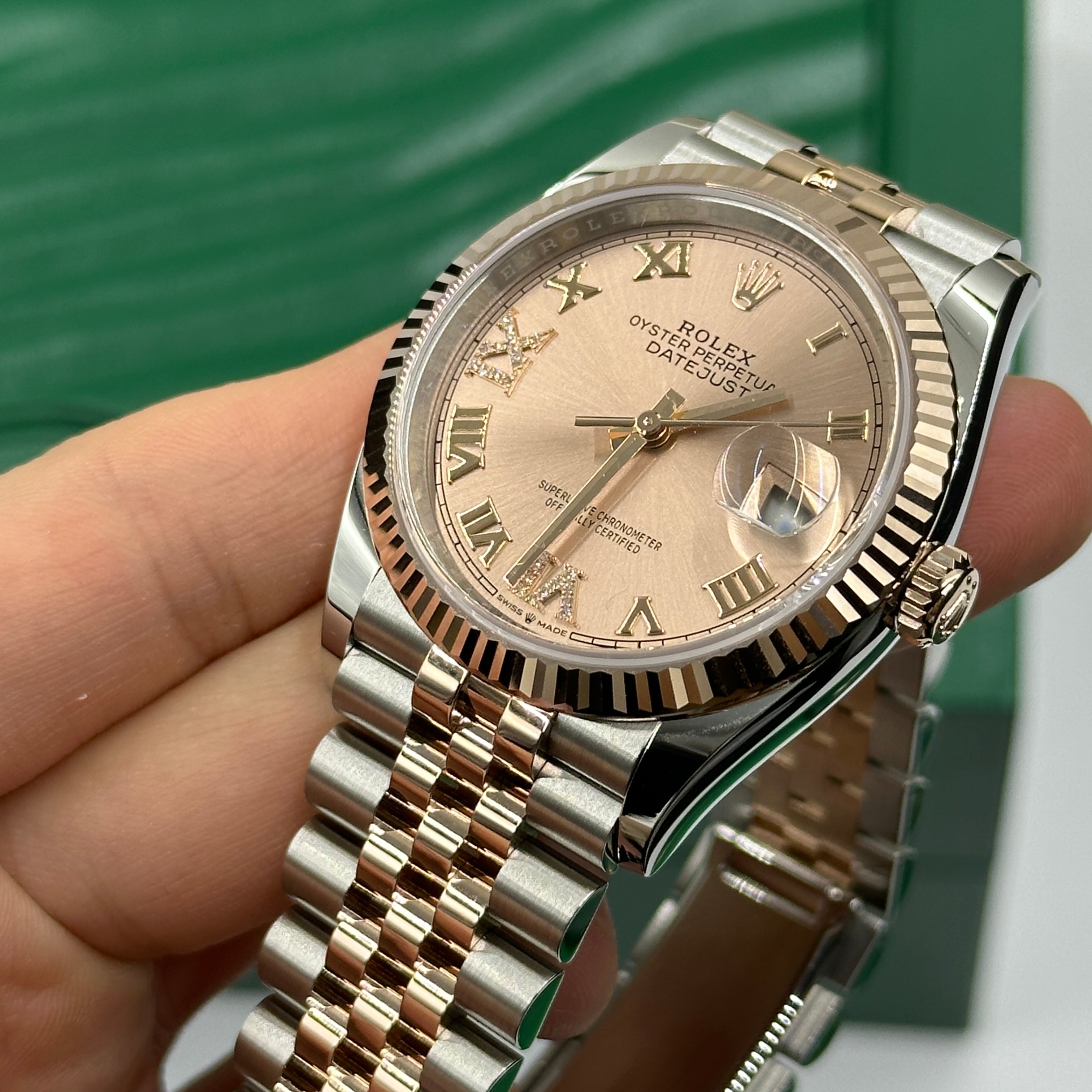 Rolex Datejust 36 126231 Pink VIIX  Roman Jubilee 2025