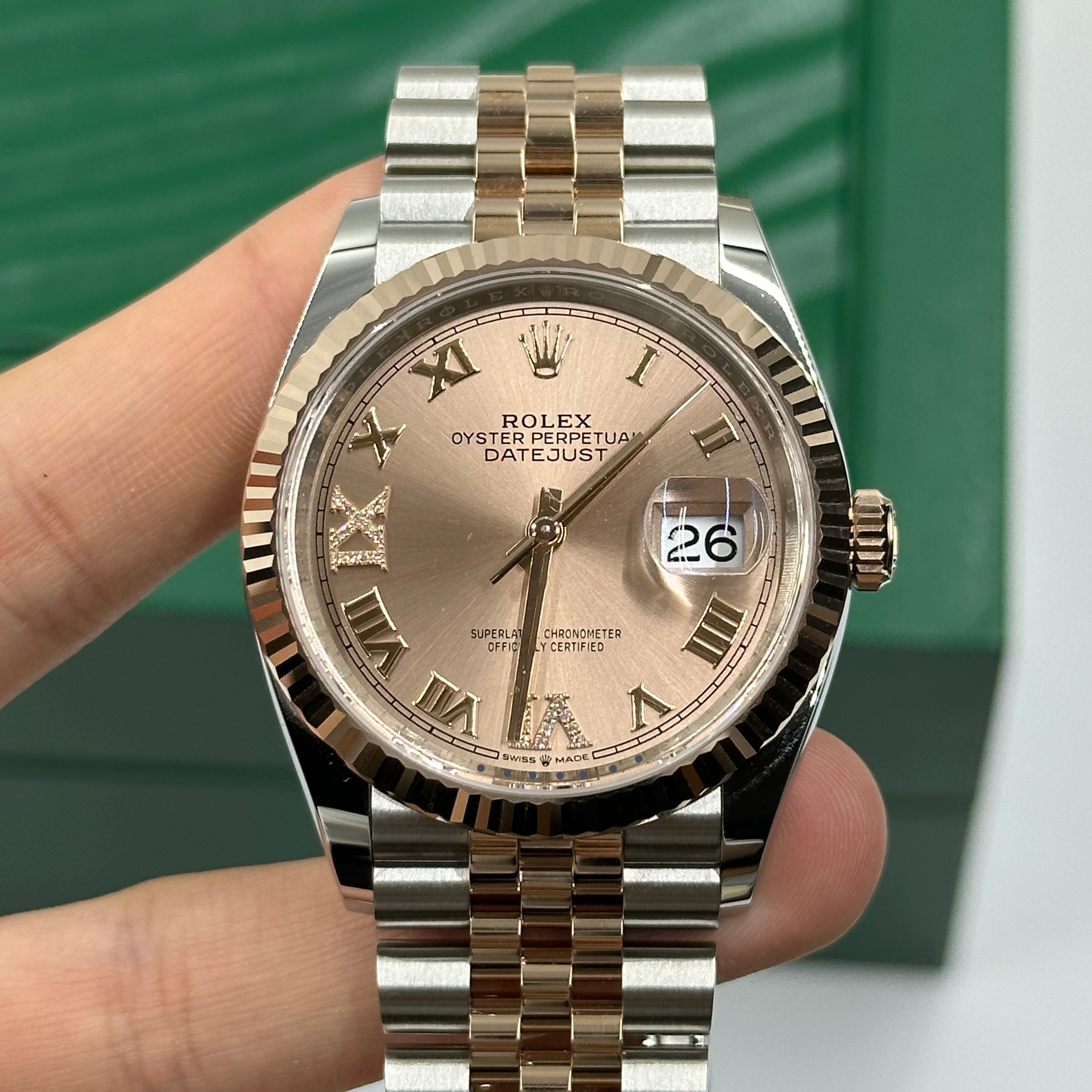 Rolex Datejust 36 126231 Pink VIIX  Roman Jubilee 2025