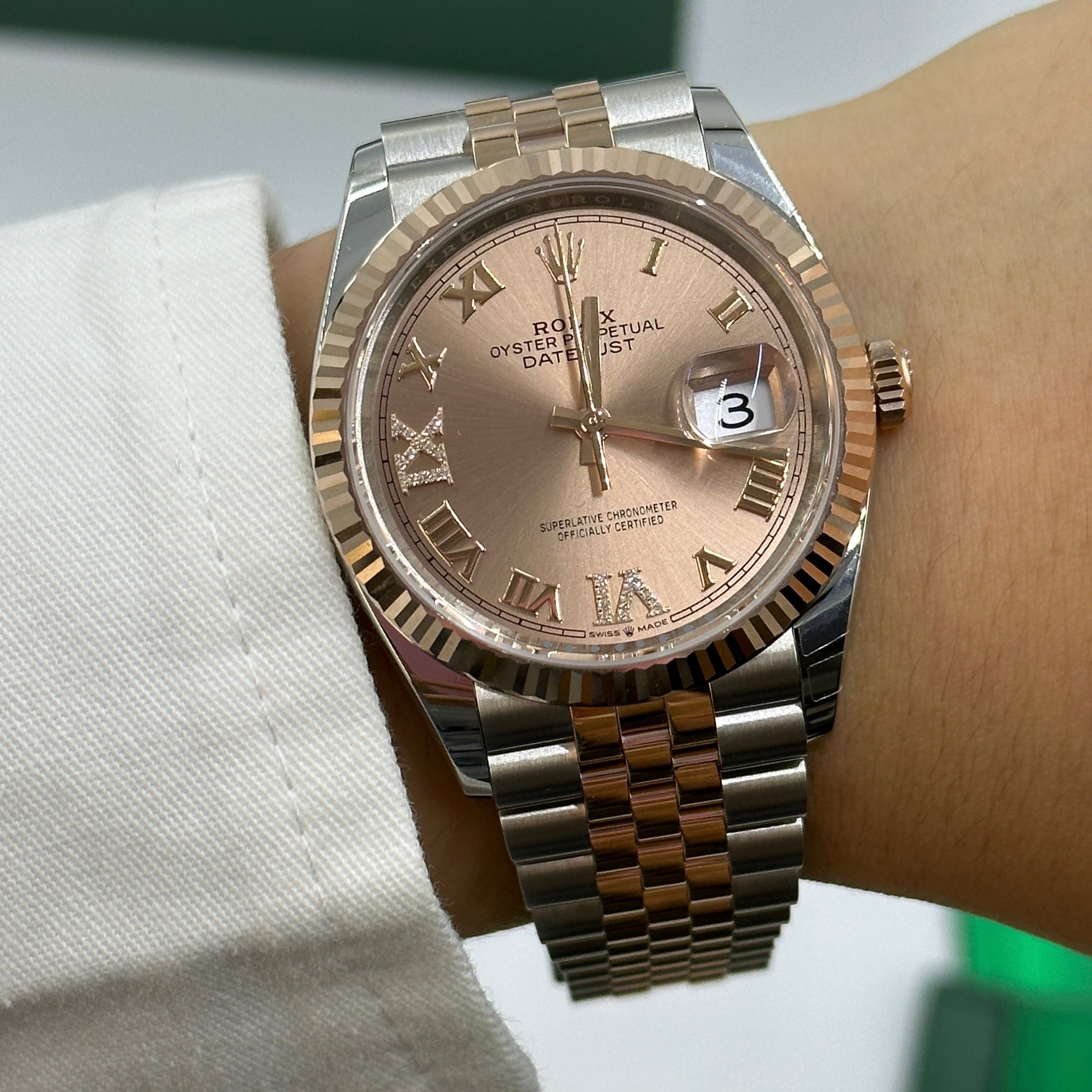 Rolex Datejust 36 126231 Pink VIIX  Roman Jubilee 2025