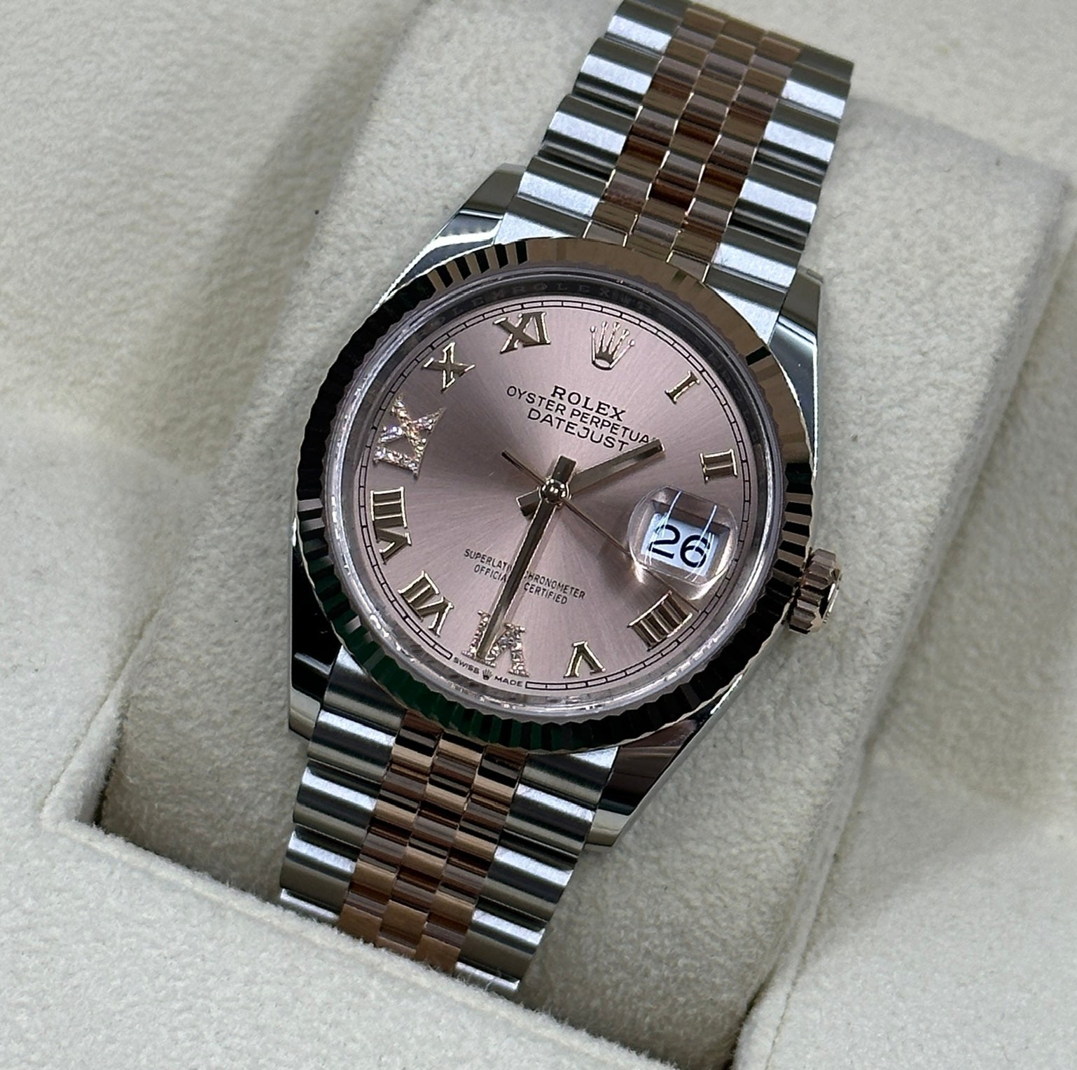 Rolex Datejust 36 126231 Pink VIIX  Roman Jubilee 2025