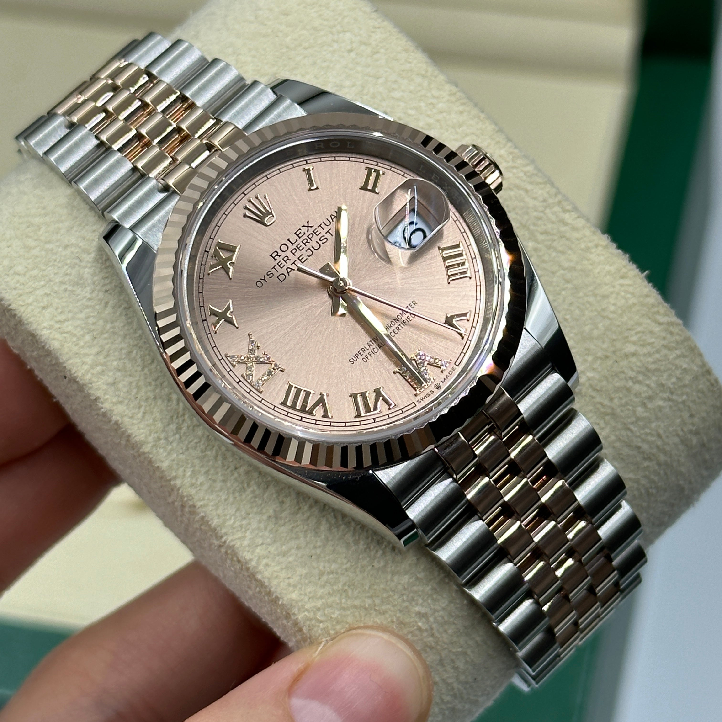 Rolex Datejust 36 126231 Pink VIIX  Roman Jubilee 2025