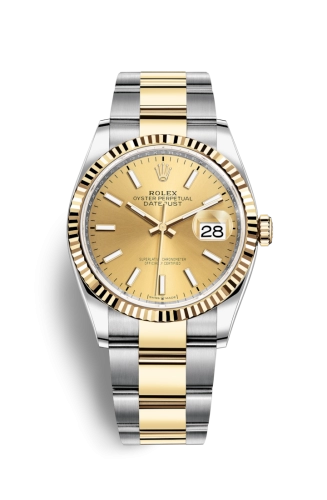Rolex Datejust 36 126233 Champagne Index Dial Oyster