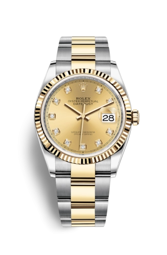Rolex Datejust 36 126233G Champagne Diamonds Dial Oyster