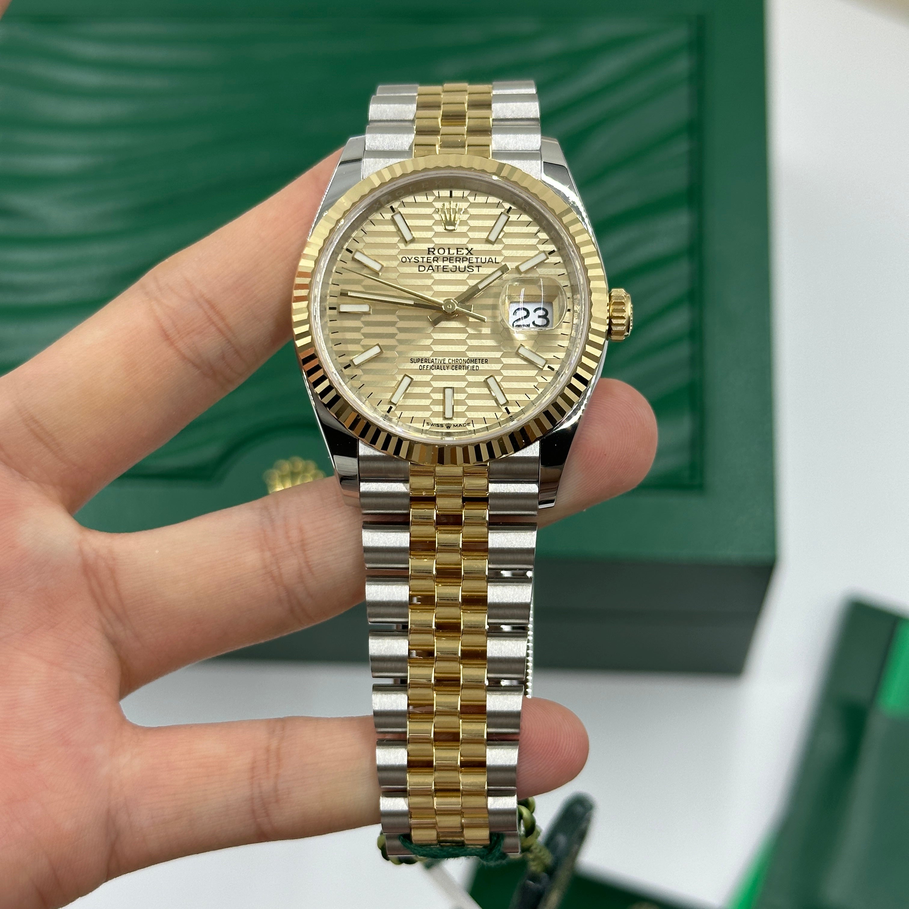 Rolex Datejust 36 126233 Champ Flute Jubilee 2024