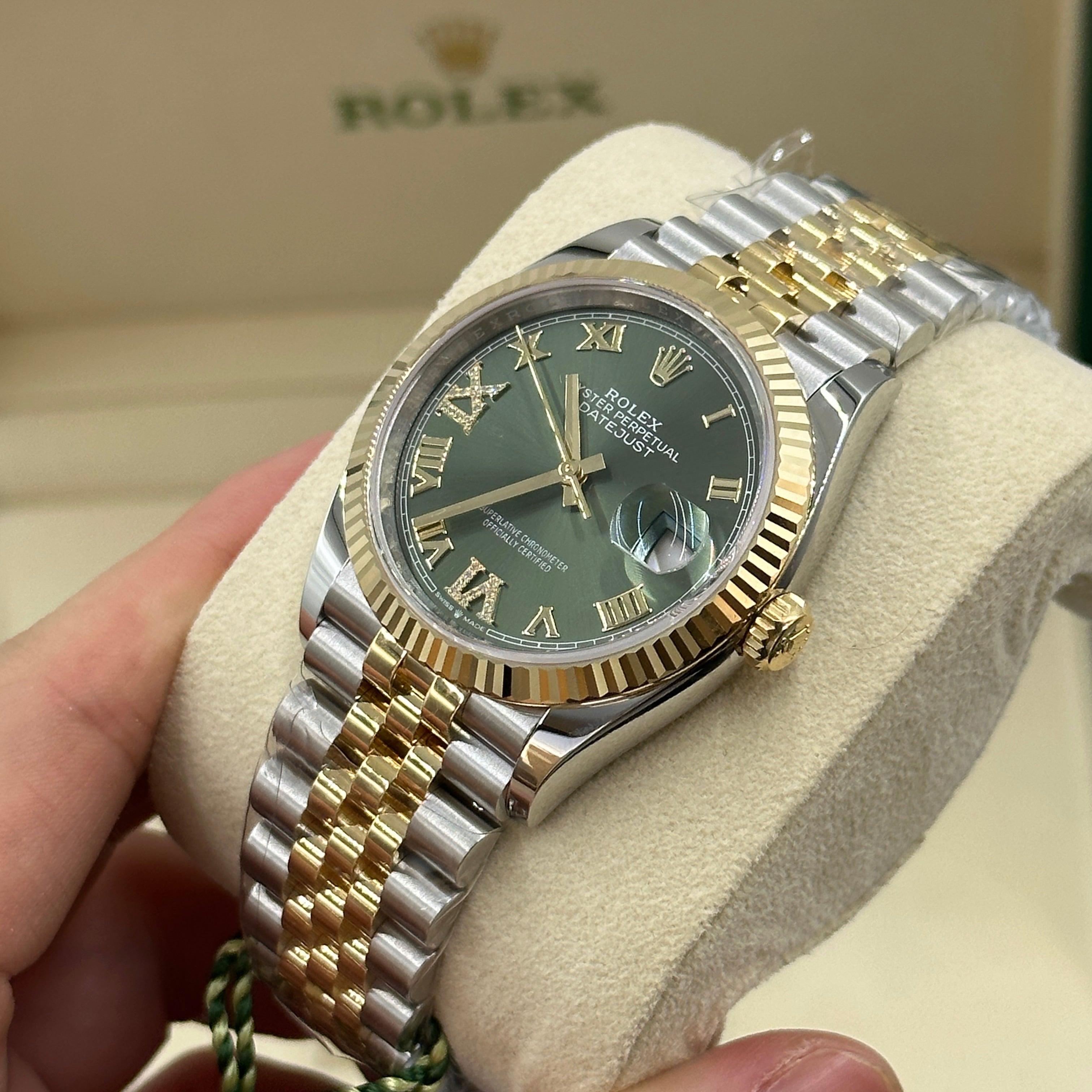 Rolex Datejust 36 126233 Green VIIX Jubilee 2024 – EW Watches