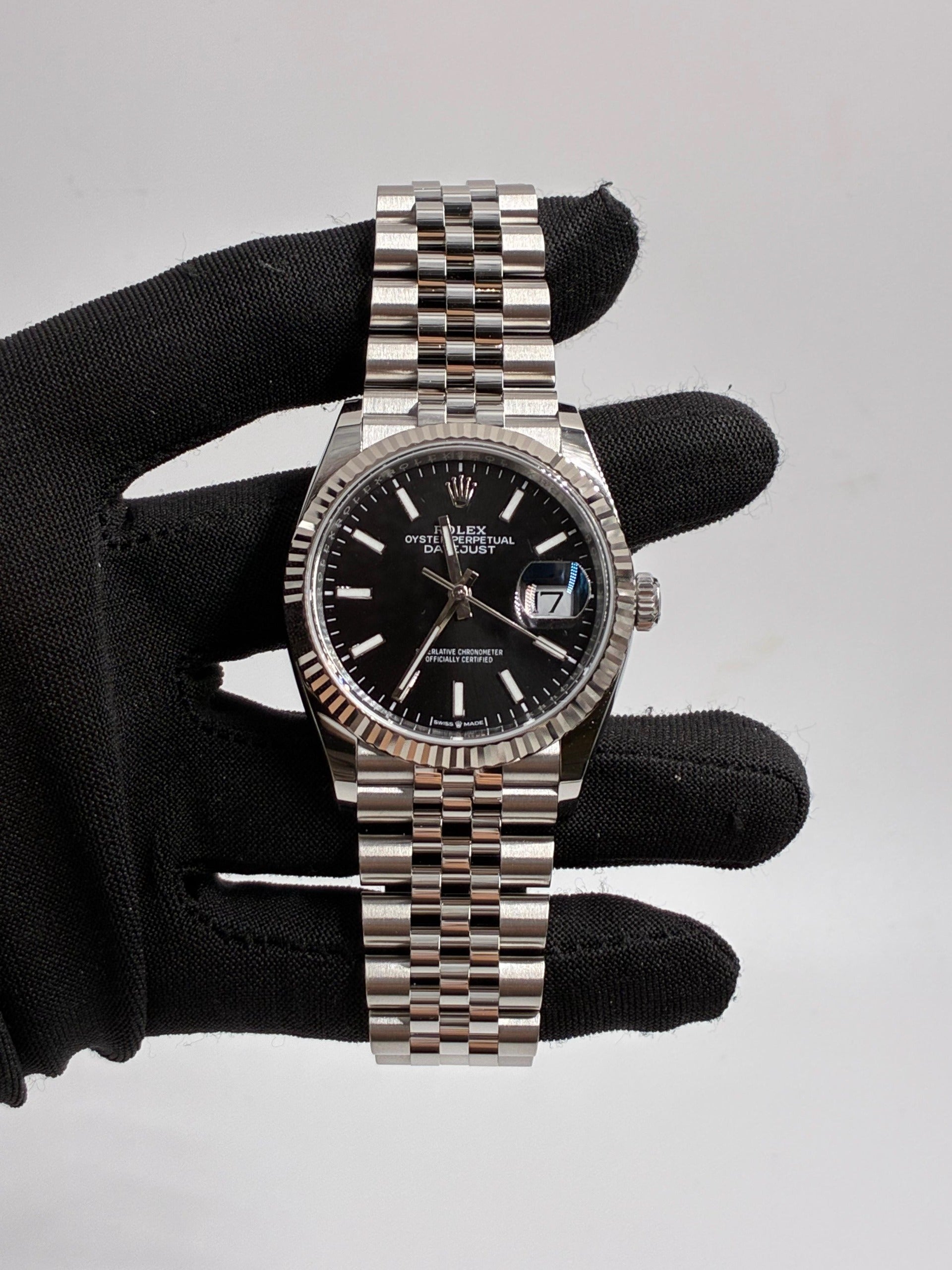 yy Rolex Datejust 36 126234 Black Index Jubilee 2026 – EW Watches