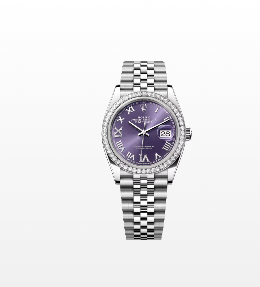 Rolex Datejust 36Mm 126284RBR Purple Roman VIIX Diamonds Jubilee 2025