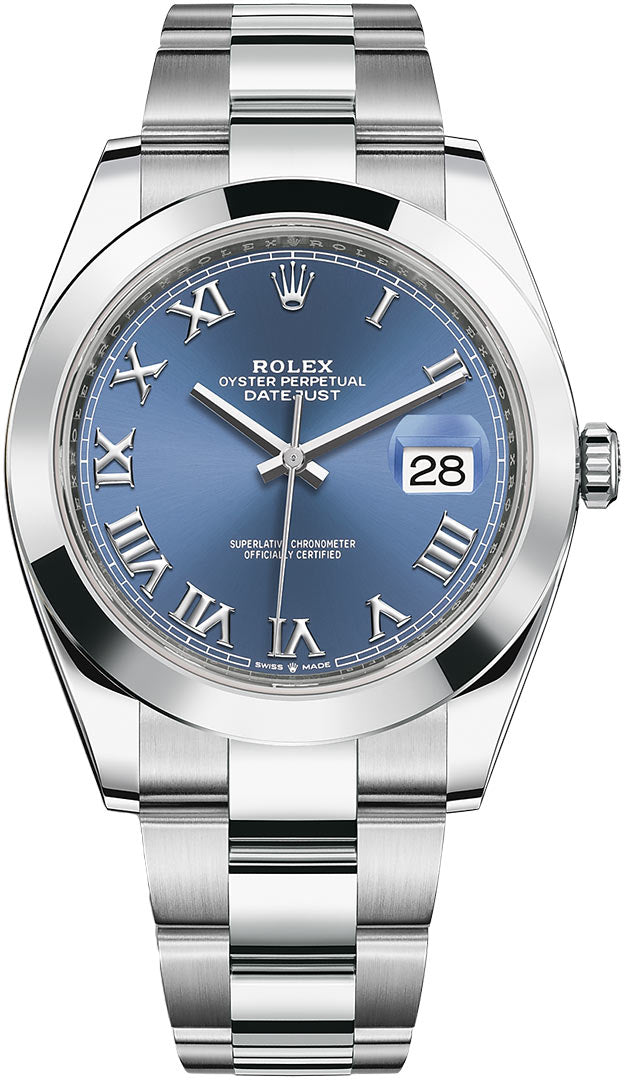 Rolex Datejust 41 126300 Blue Roman Oyster