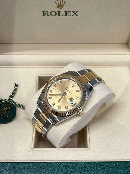 Rolex Datejust 41 126333G Champ Oyster 2024