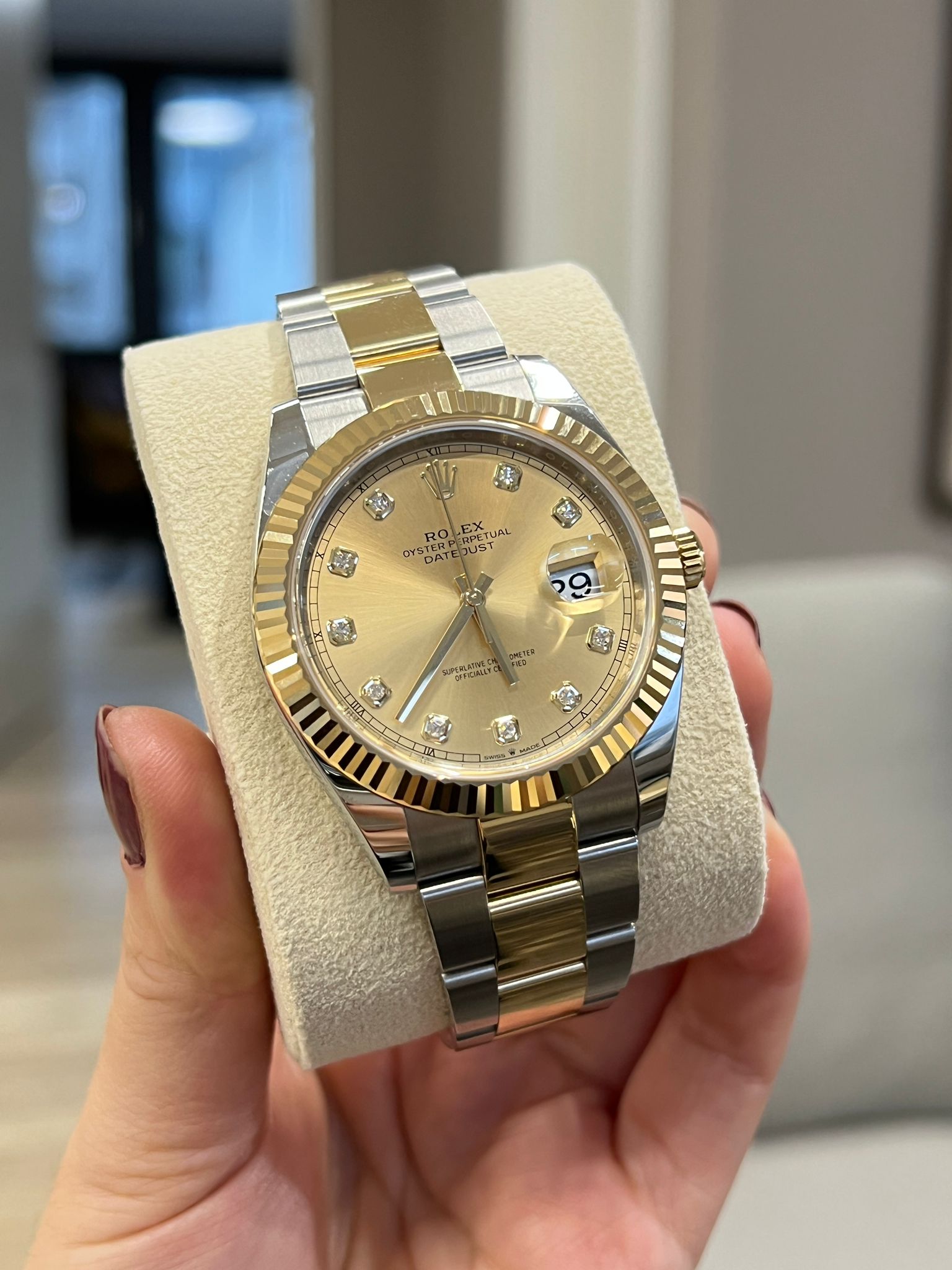 Rolex Datejust 41 126333G Champ Oyster 2024