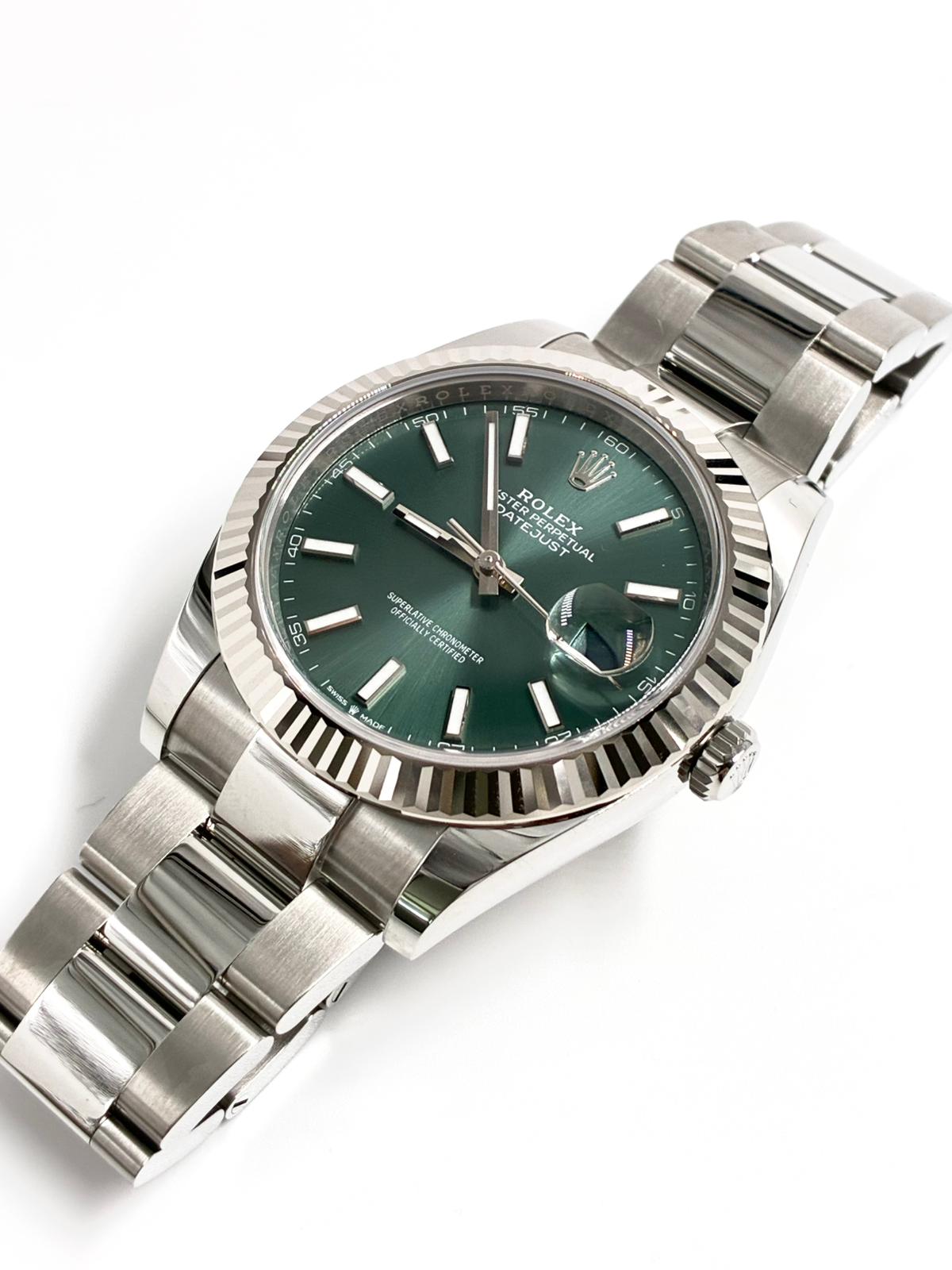 Rolex Datejust 41 126334 Mint Green Index Oyster 2026