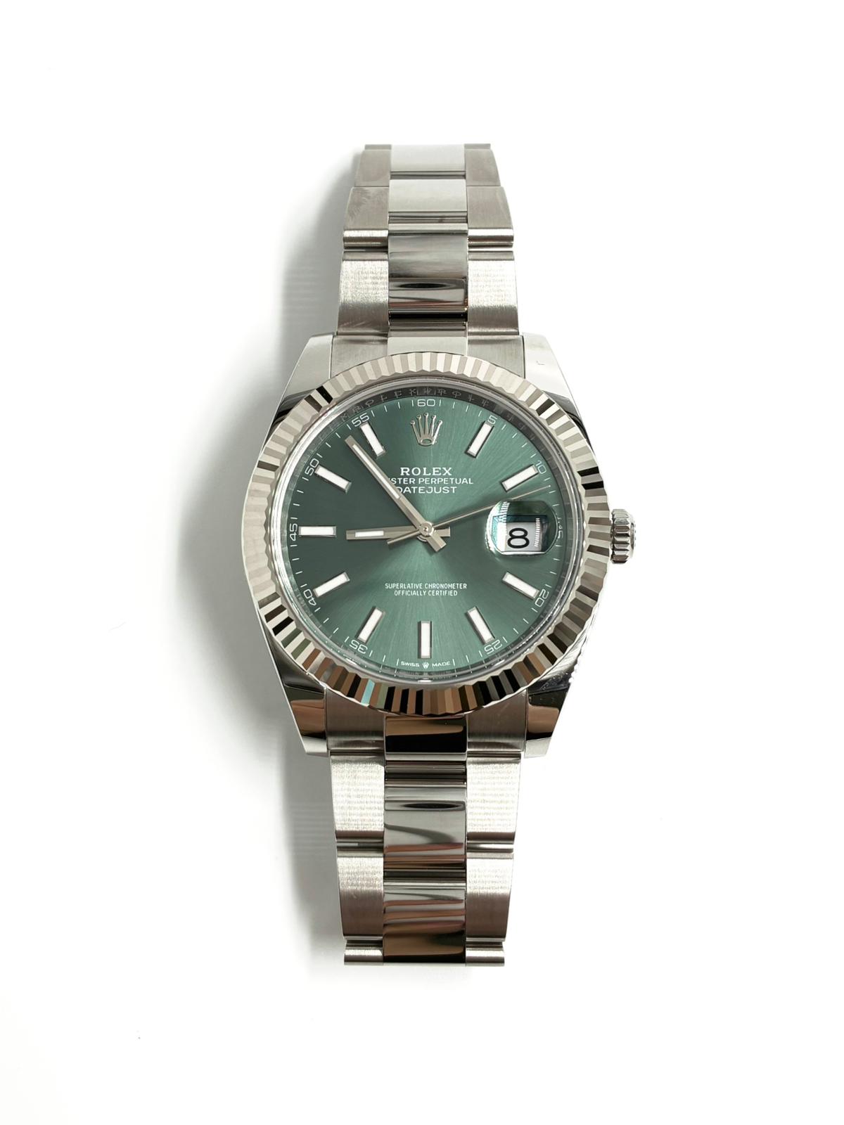 Rolex Datejust 41 126334 Mint Green Index Oyster 2026