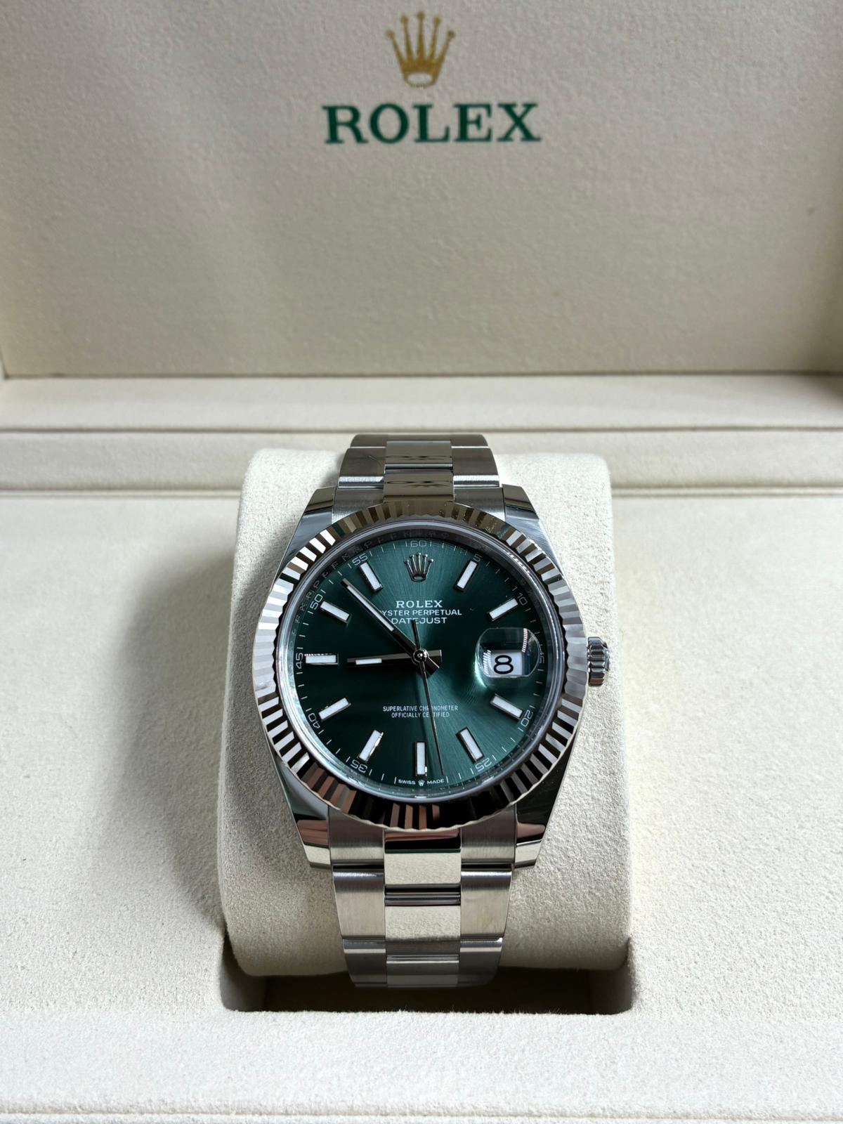 Rolex Datejust 41 126334 Mint Green Index Oyster 2026
