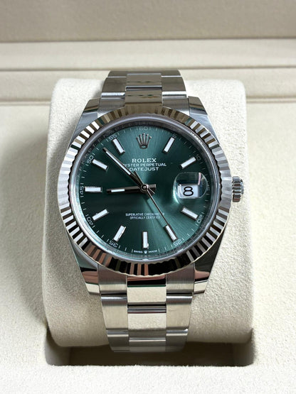 Rolex Datejust 41 126334 Mint Green Index Oyster 2026
