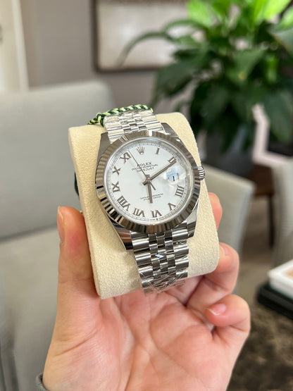Rolex Datejust 41 126334 White Roman Jubilee 2025