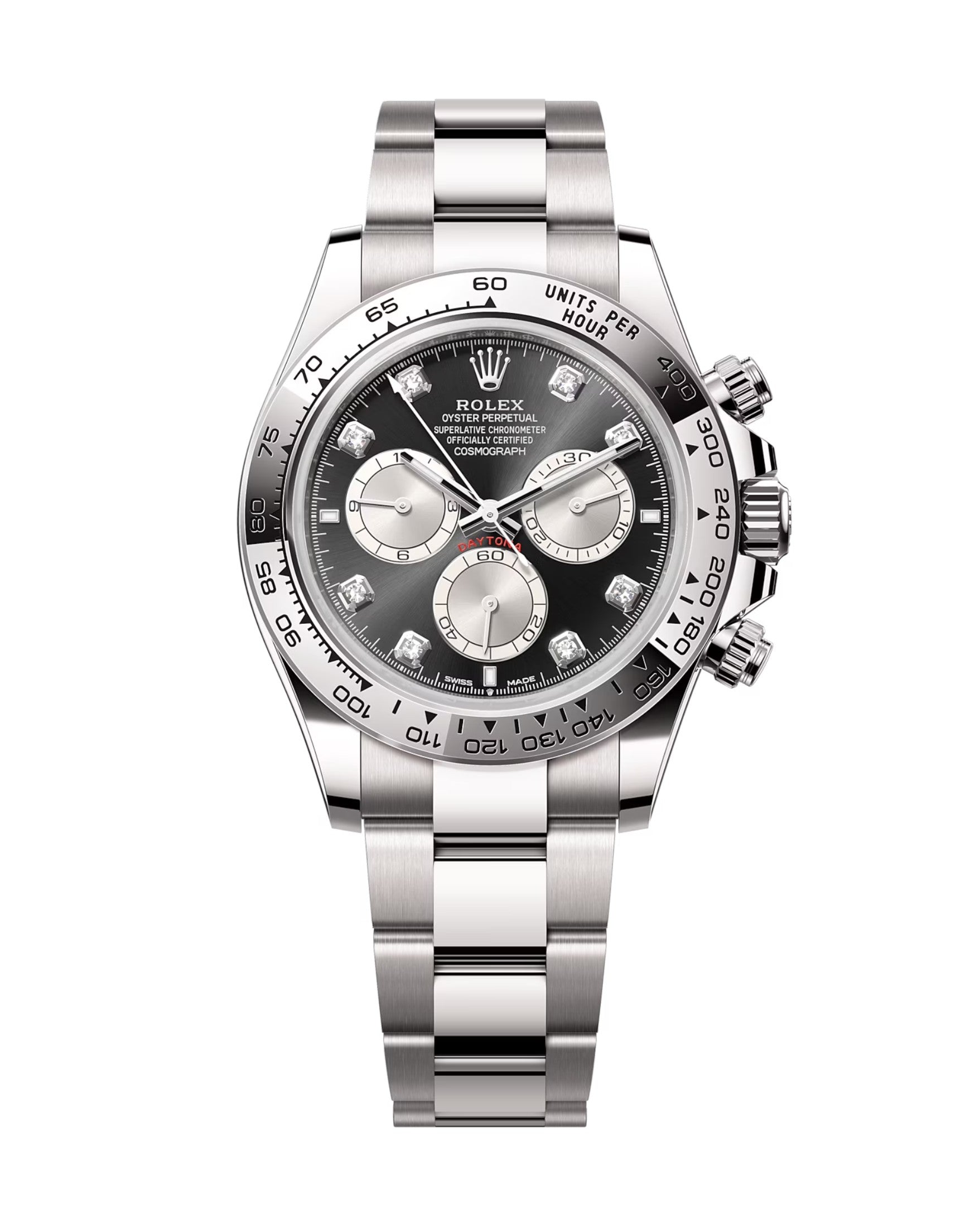 Rolex Cosmograph Daytona 126509 Bright black and steel set with diamonds