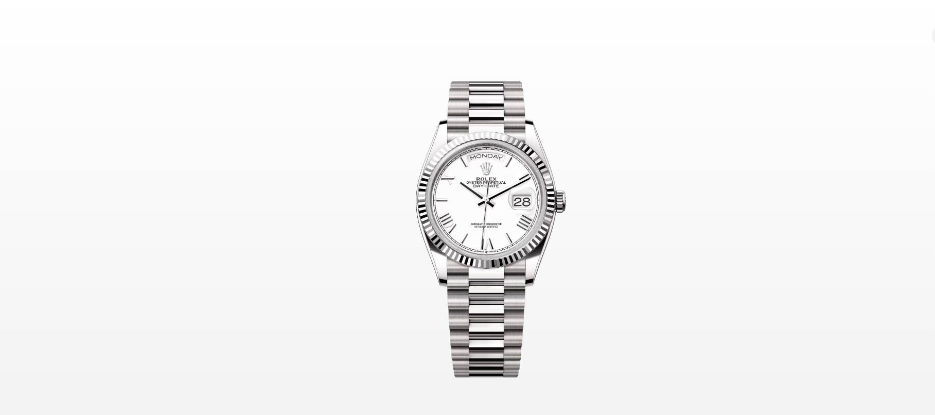 Rolex Day-Date 36 128239 White Roman Oyster
