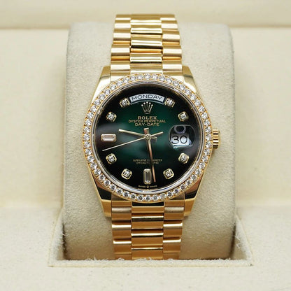 Rolex Day-Date 36 128348RBR G GREEN OMBRE  m128348rbr-0035 2025