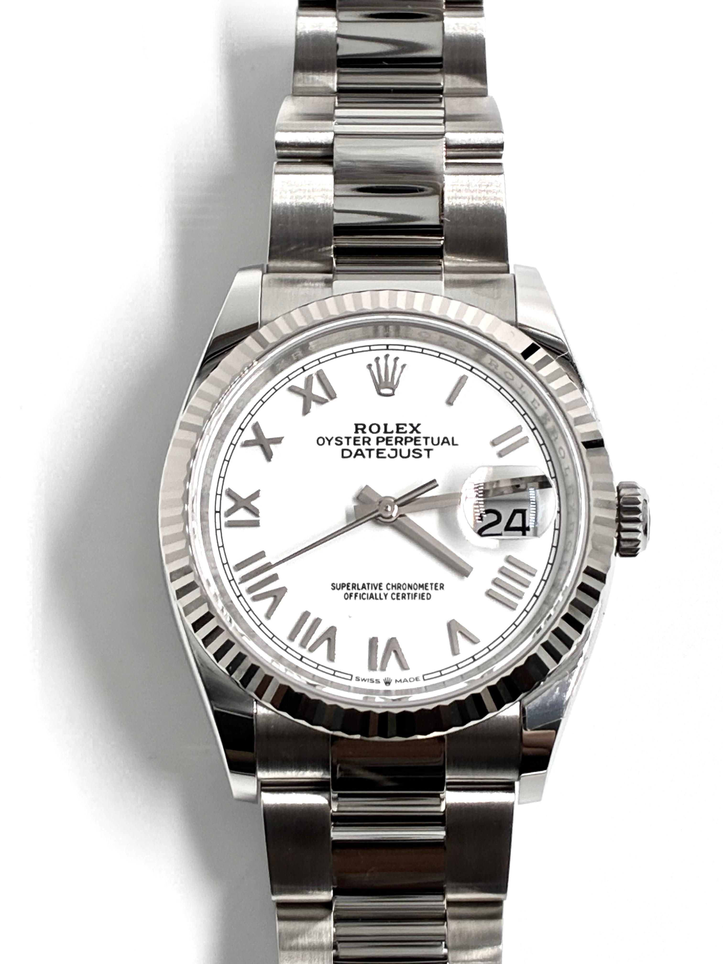 Rolex Datejust 36 126234 White Roman Oyster 2026