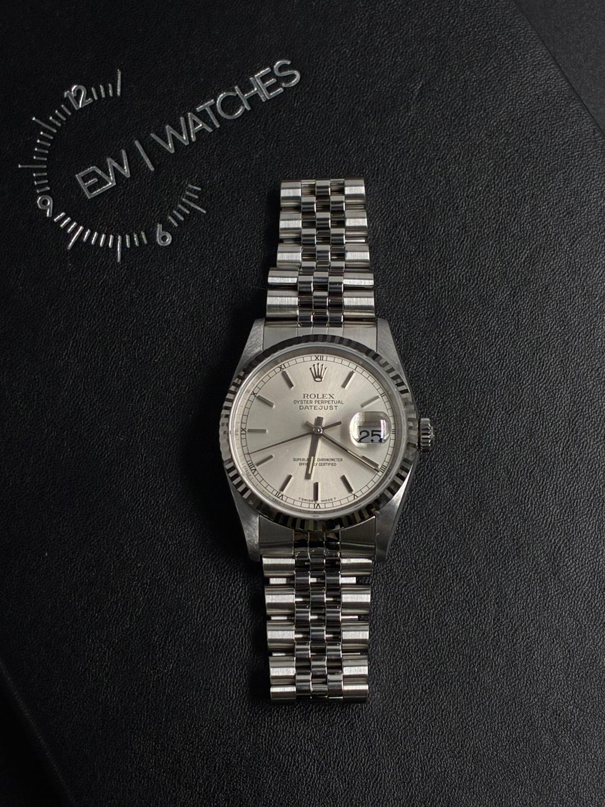 Rolex 16234 Silver Index Jubilee 1991