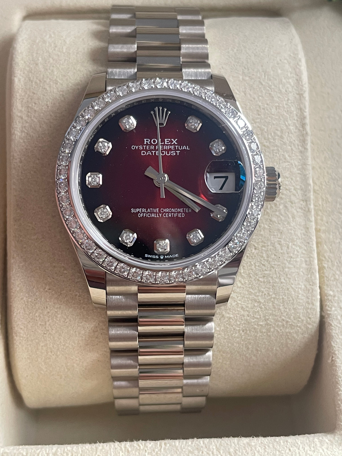 Rolex Datejust 31 278289RBR Red Ombre Set with Diamonds