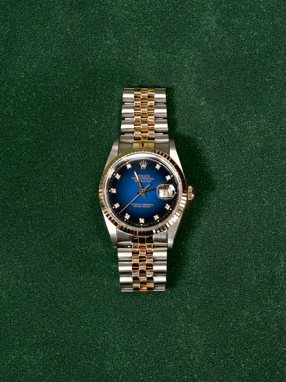 Rolex 16233G blue diamond 1992 original paper