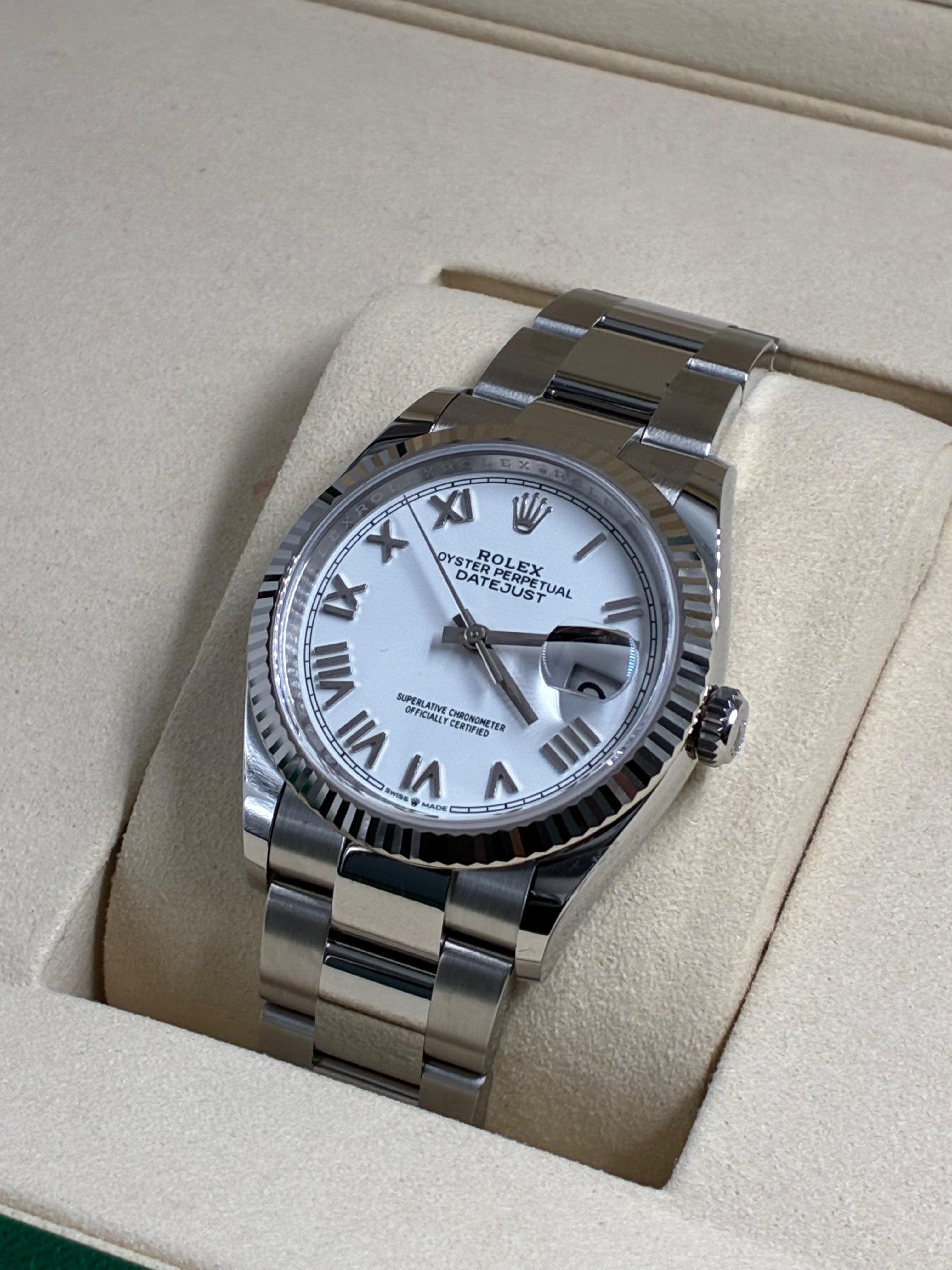 Rolex Datejust 36 126234 White Roman Oyster 2026