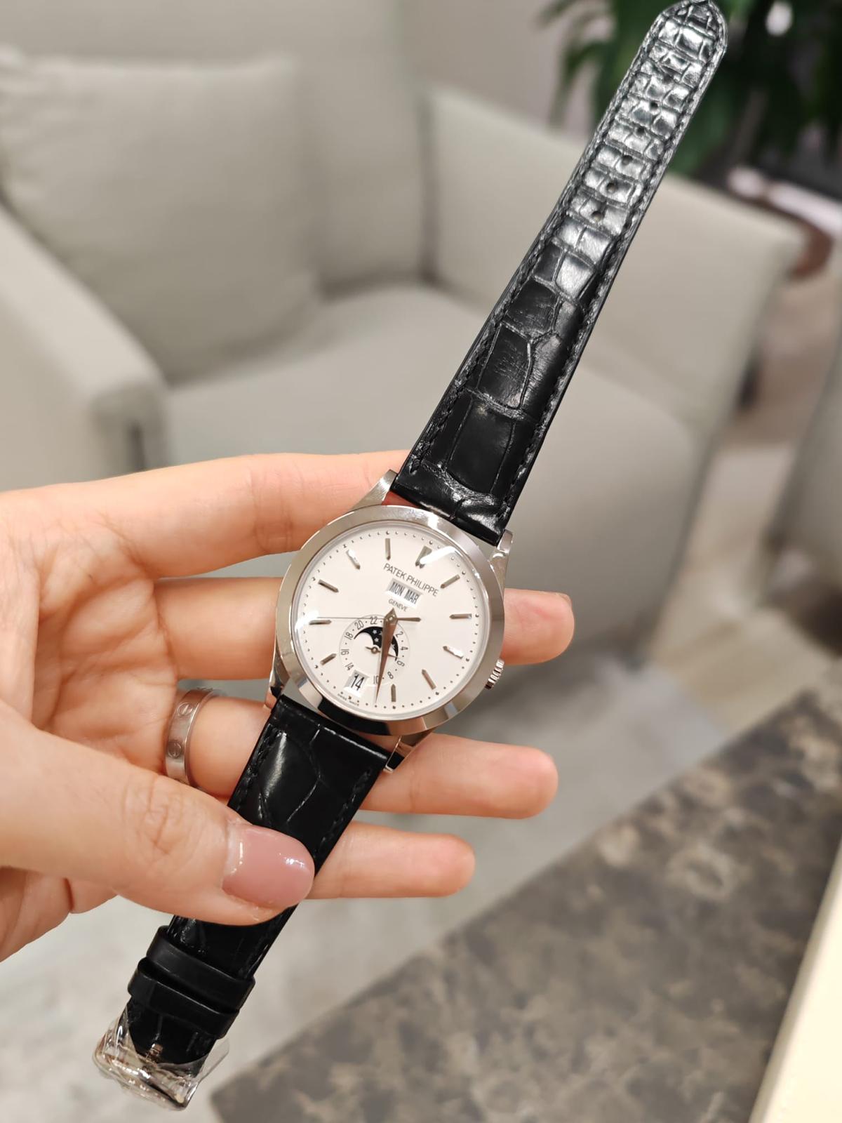 Patek Philippe Annual Calendar 5396G‑011 White‑Gold 38.5 mm Silver Dial