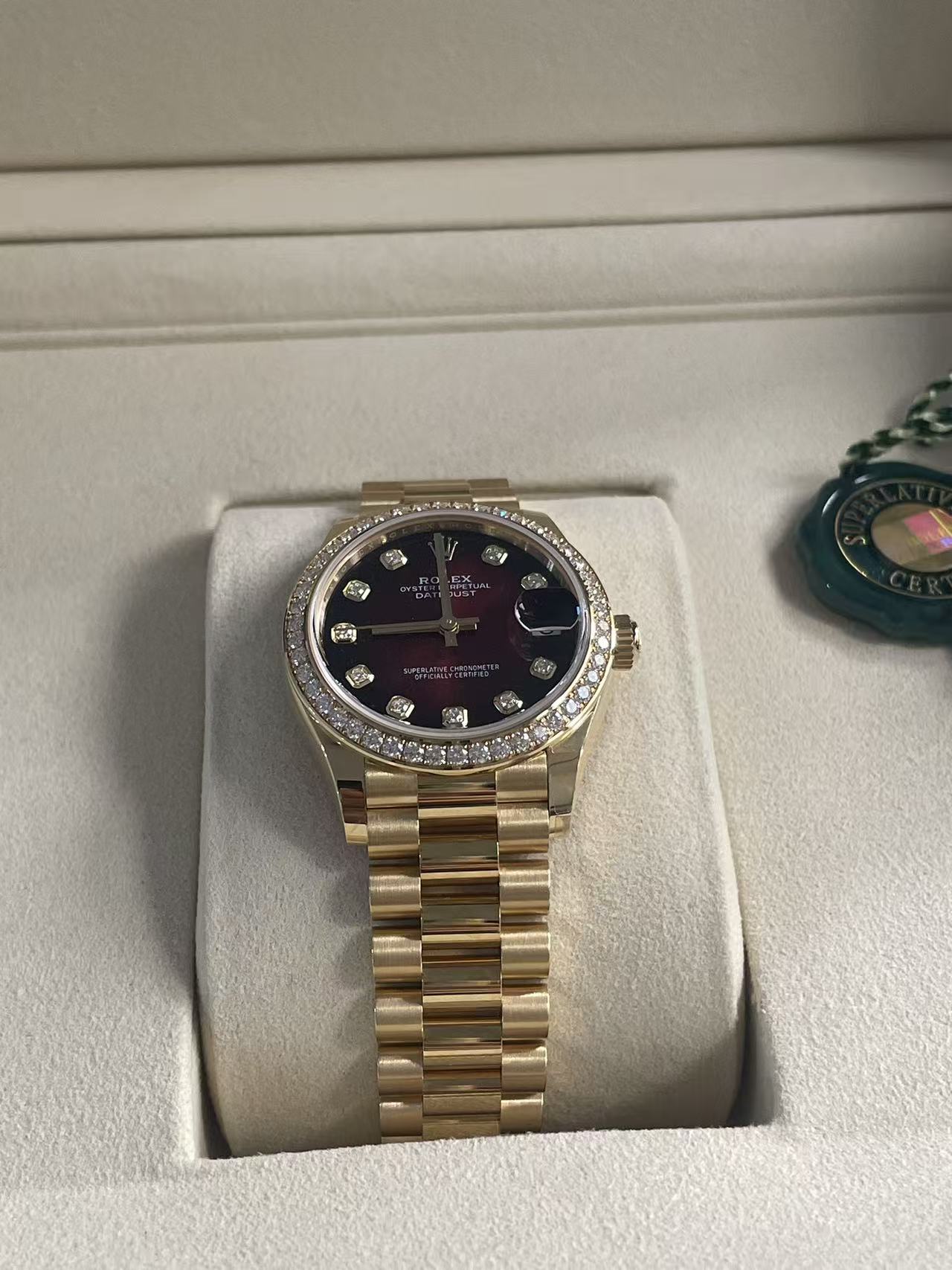 Rolex Datejust 31 278288RBR G Red Ombre President 2025
