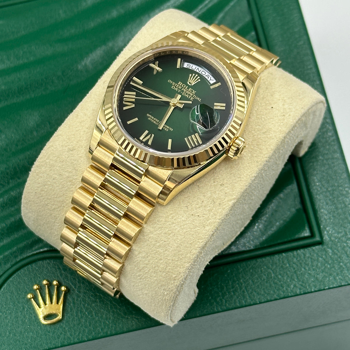 Rolex Day-Date 36 128238 Green Roman Ombre 2026