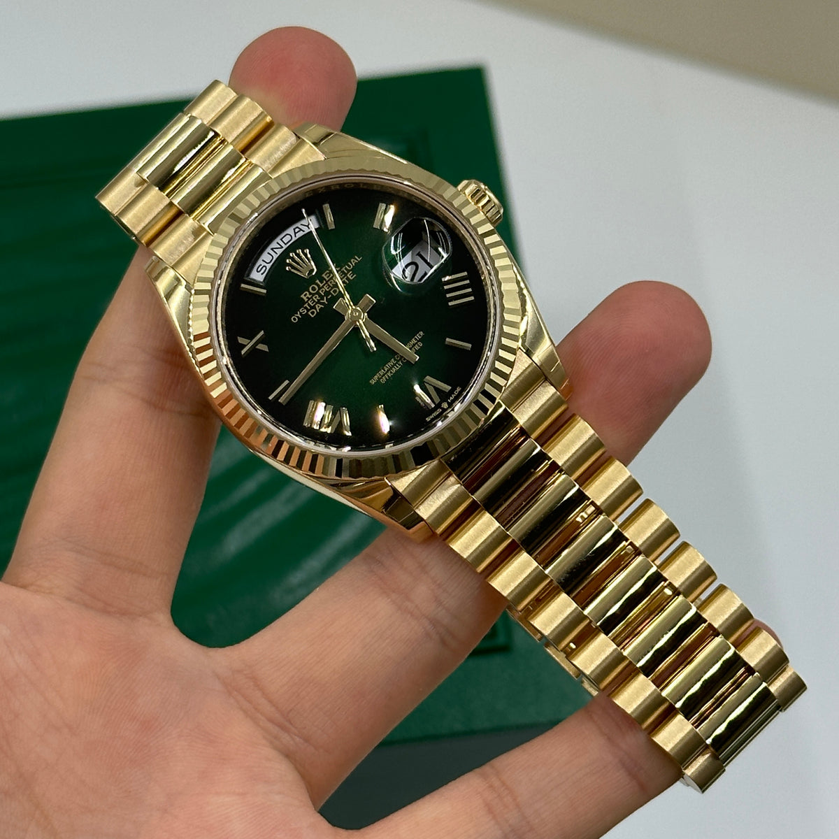 Rolex Day-Date 36 128238 Green Roman Ombre 2026