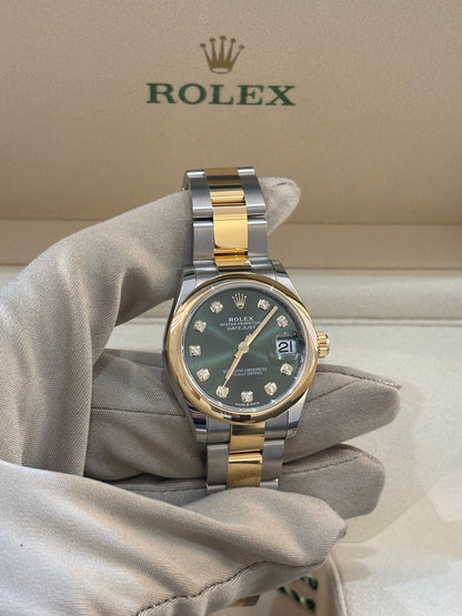 Rolex Datejust 31 278243G Green Diamonds Oyster 2025