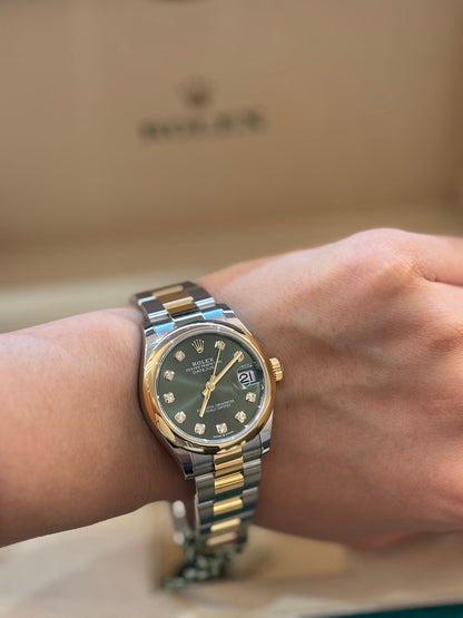 Rolex Datejust 31 278243G Green Diamonds Oyster 2025