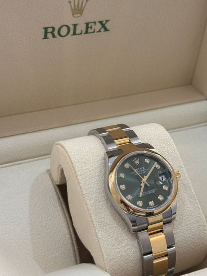 Rolex Datejust 31 278243G Green Diamonds Oyster 2025
