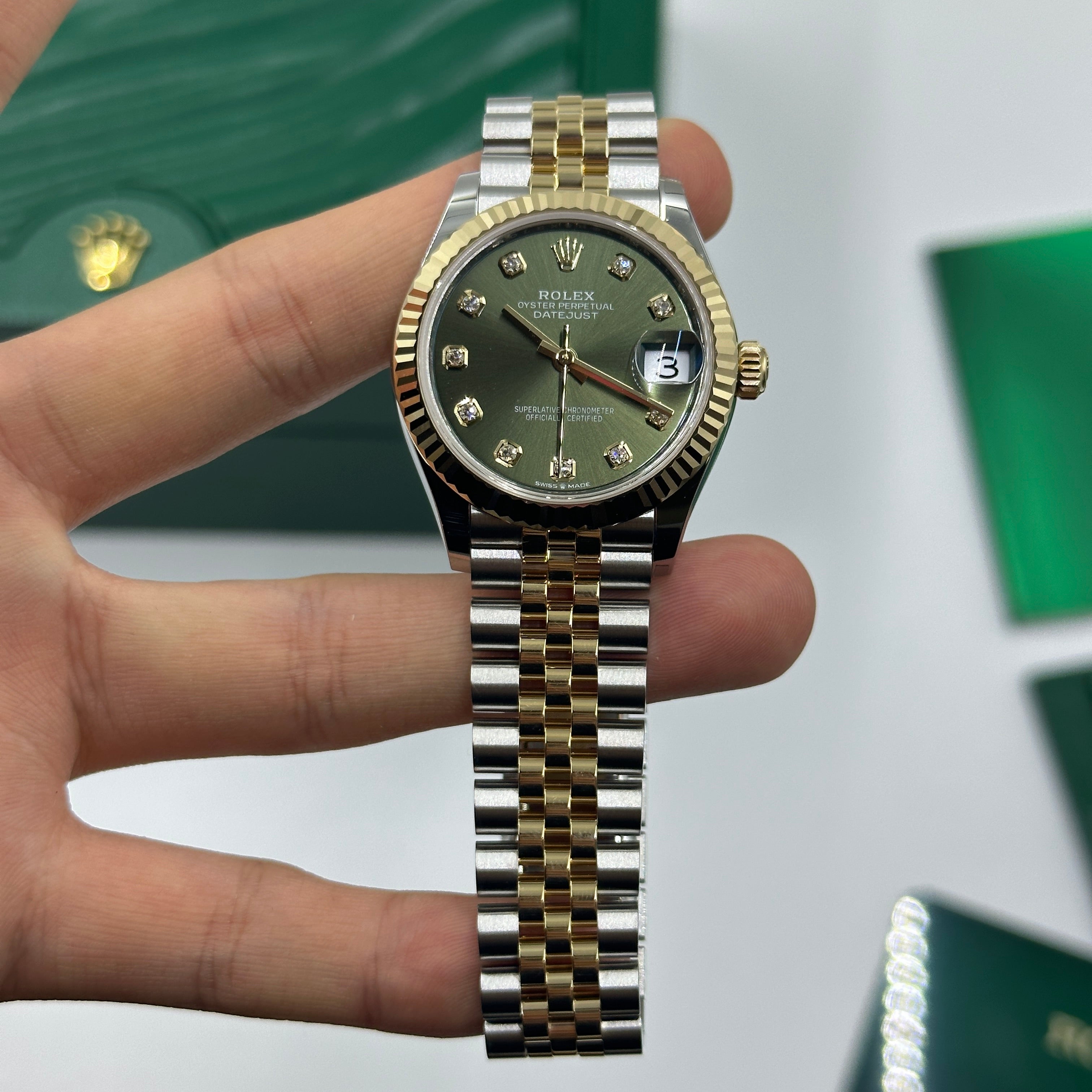 Rolex Datejust 31 278273G Green Jubilee 2025