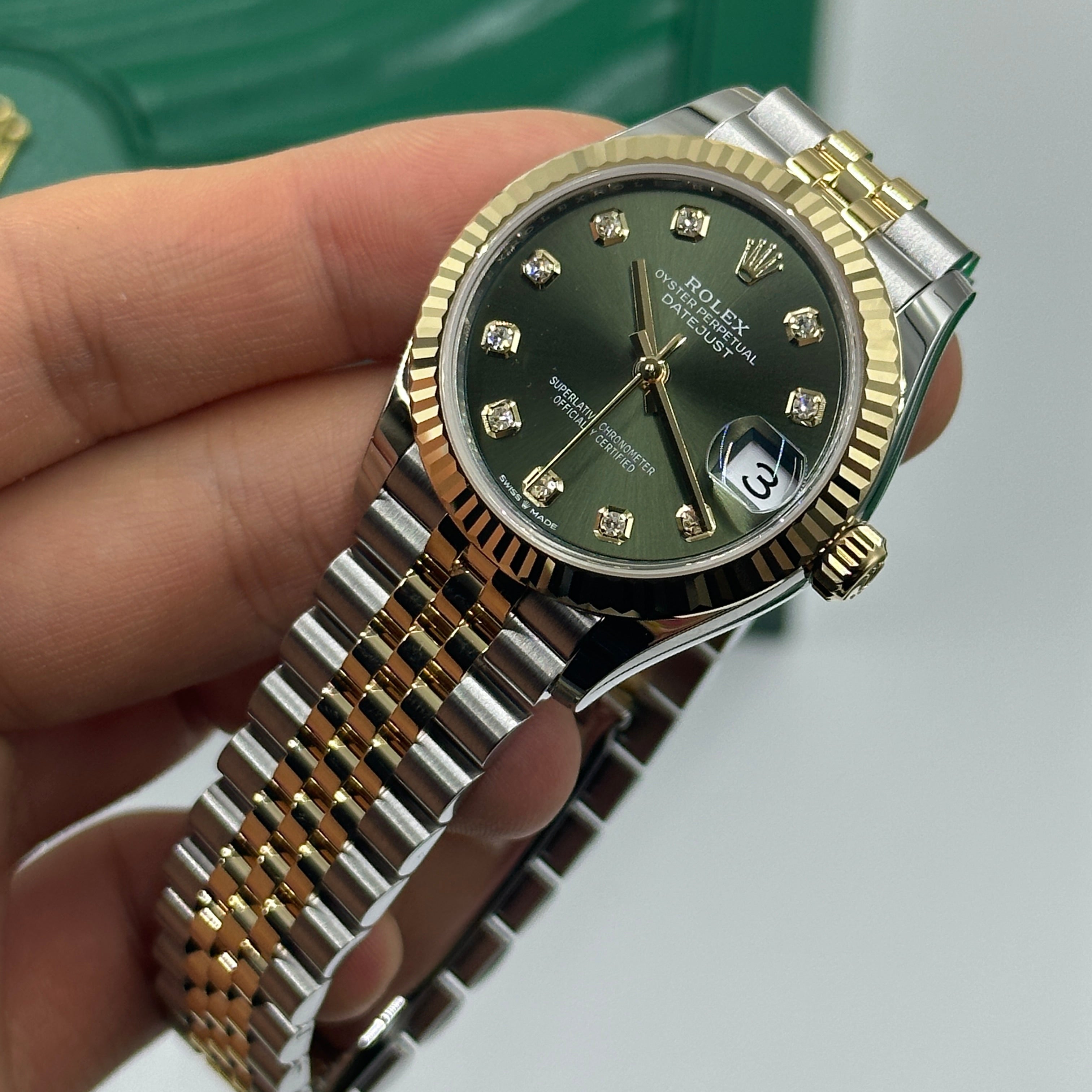Rolex Datejust 31 278273G Green Jubilee 2025