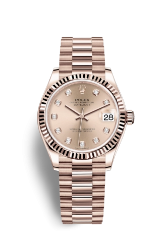 Rolex Datejust 31 278275G Rose Pink Set with Diamonds