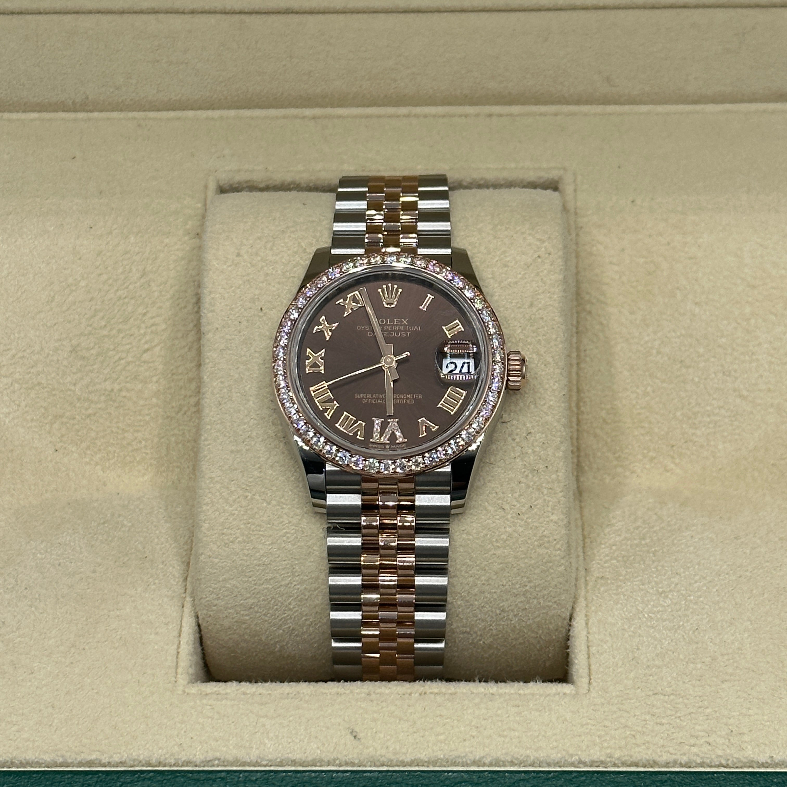 Rolex Datejust 31 278381RBR Chocolate Roman IV Jubilee