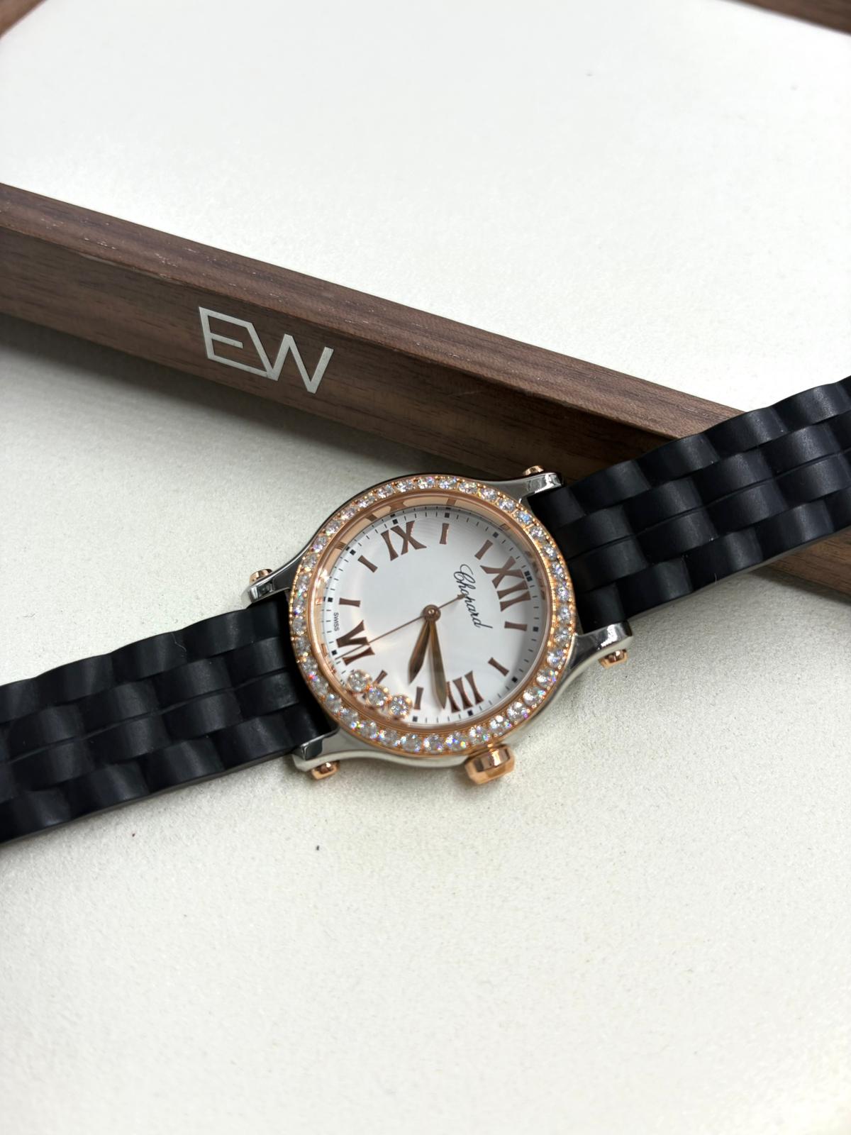 Chopard Happy Sport 30mm 278590-6003 White With Diamond Set (Rose Gold Bezel) 2025