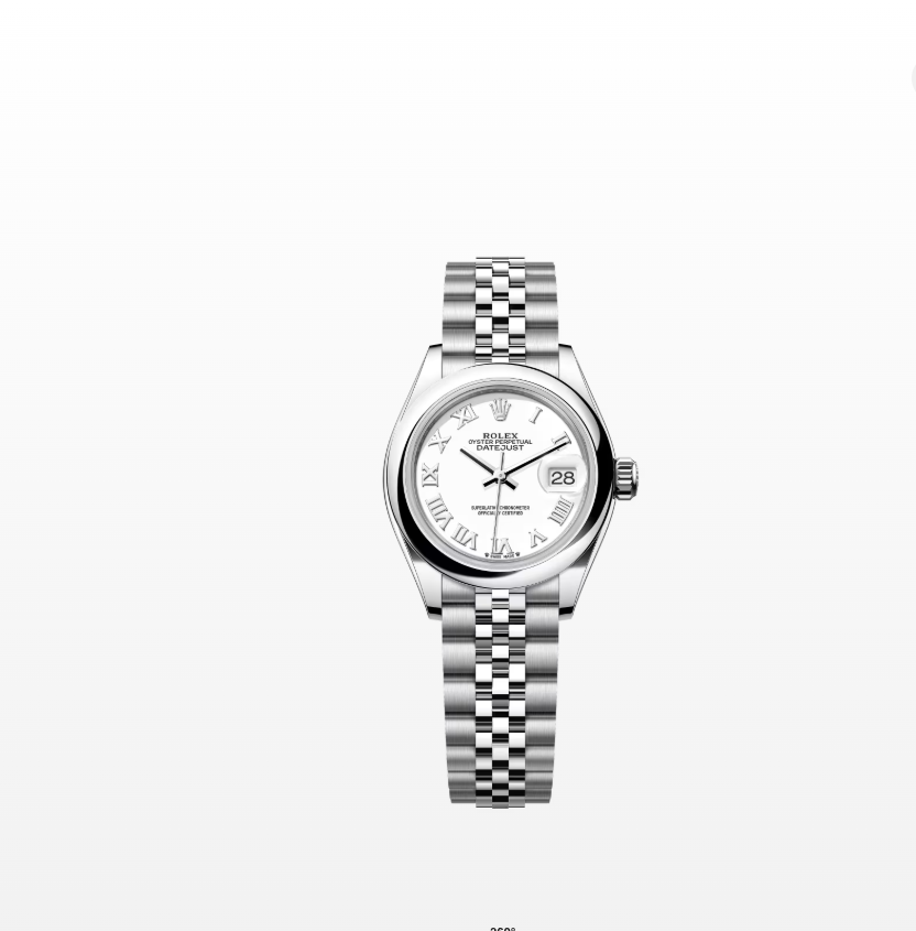 Rolex Lady-Datejust 28 279160 White Roman Jubilee – EW Watches