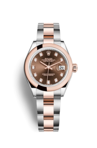 Rolex Lady-Datejust 28 279161G Chocolate Diamond Dial Oyster